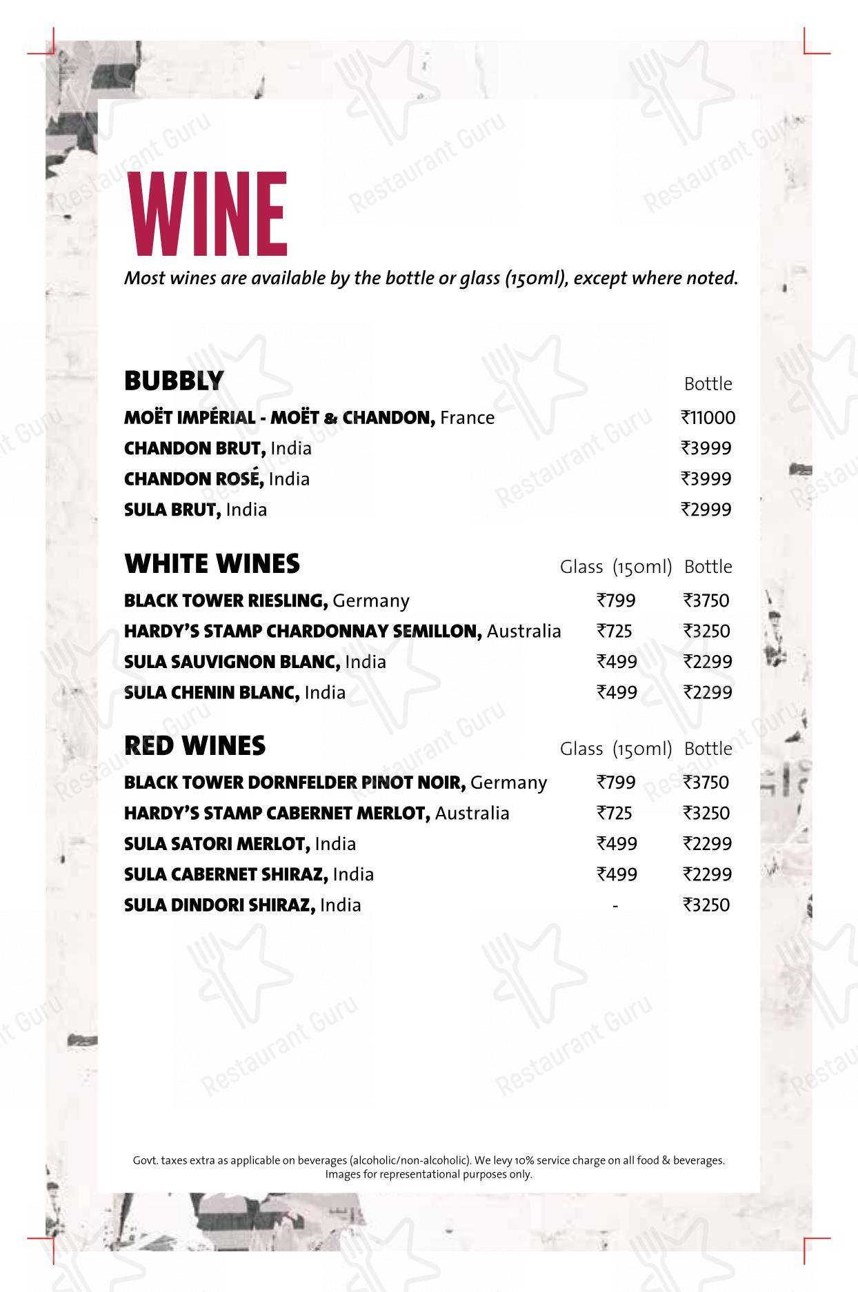Hard Rock Cafe Whitefield - Menu