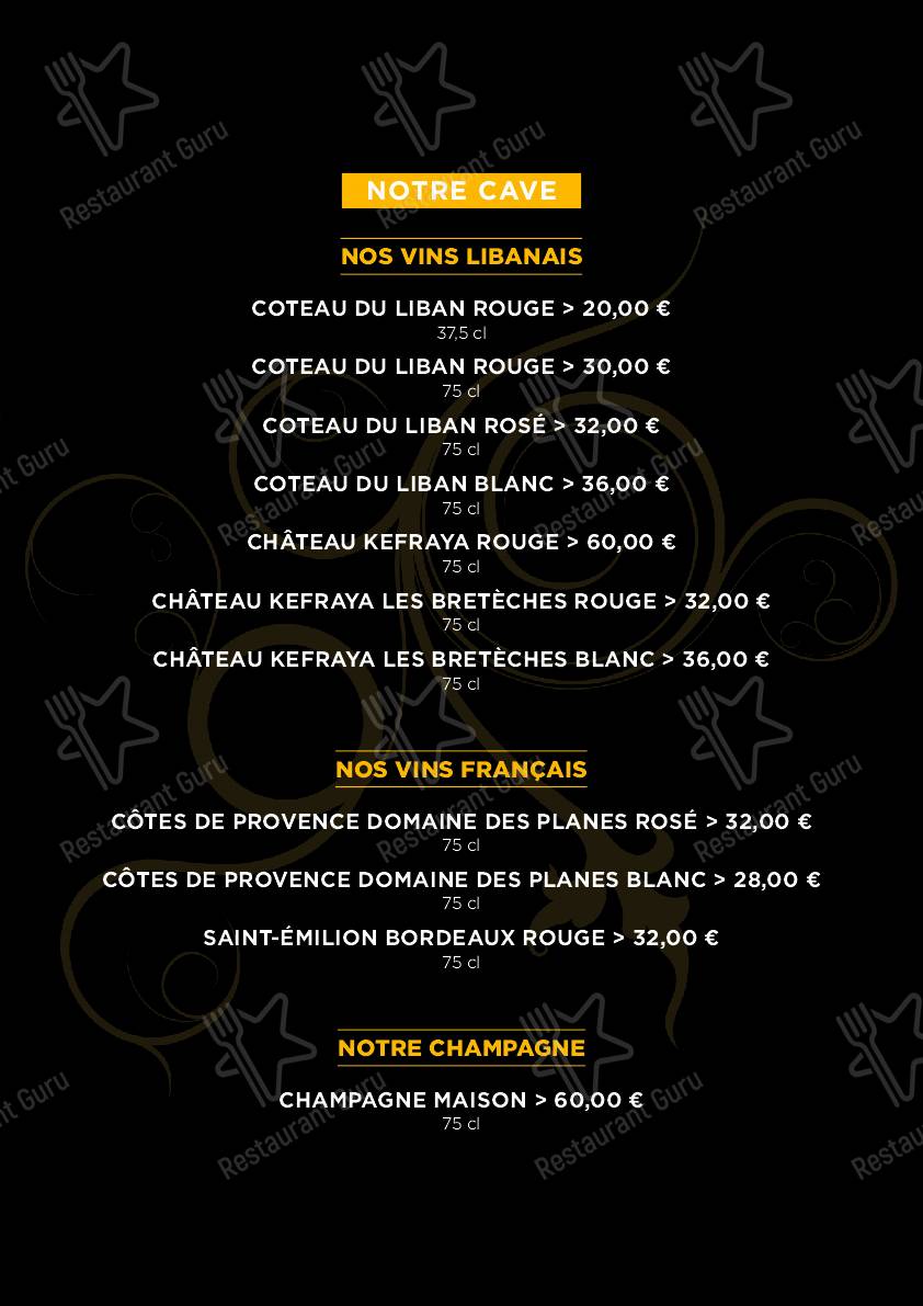 Menu pour Helem