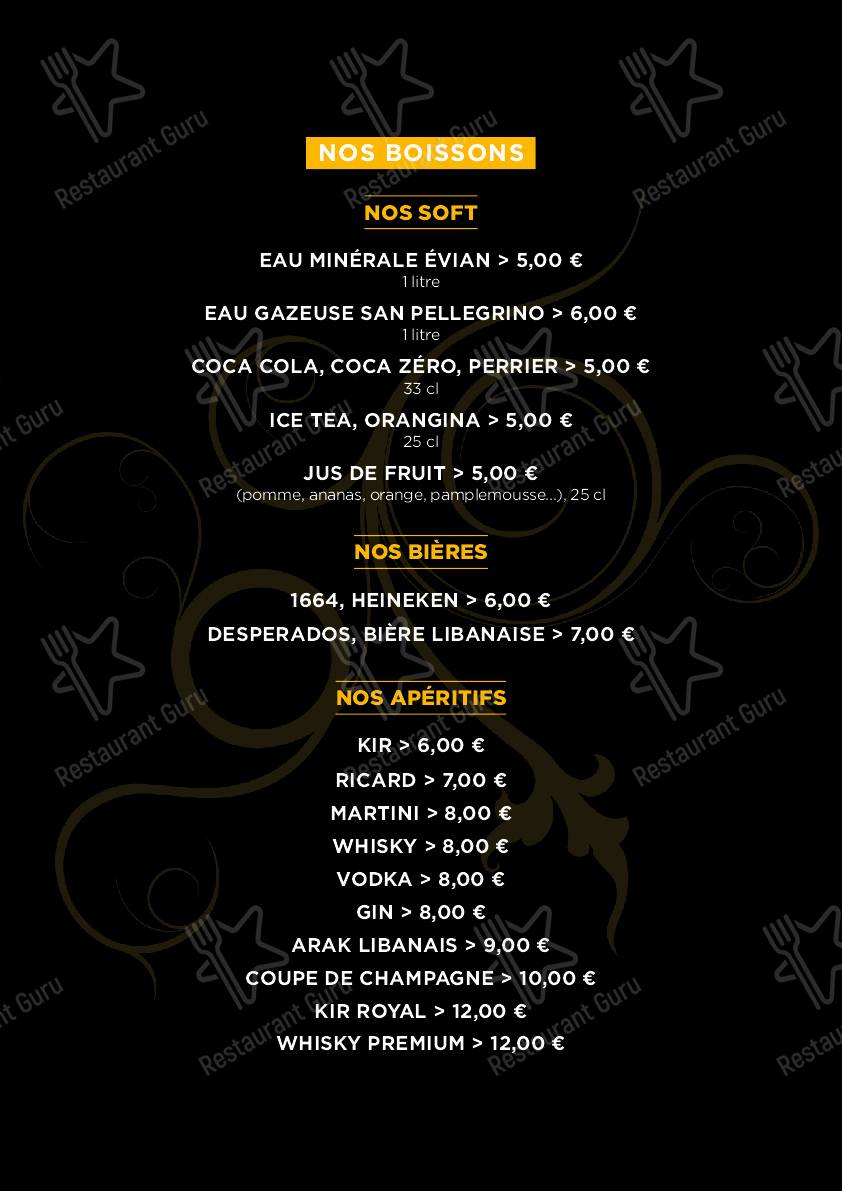 Menu pour Helem