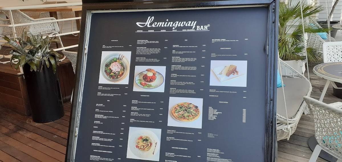 Menu di Hemingway Bar Opatija 