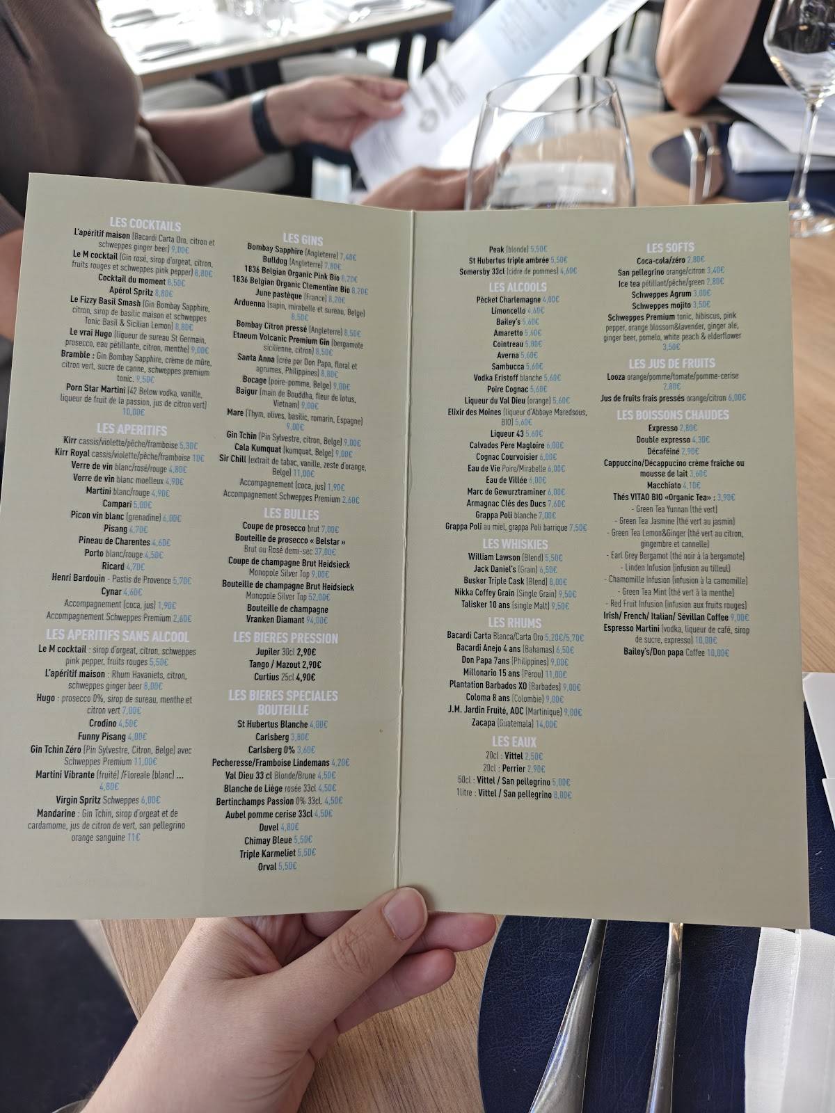 Menu de Chez M