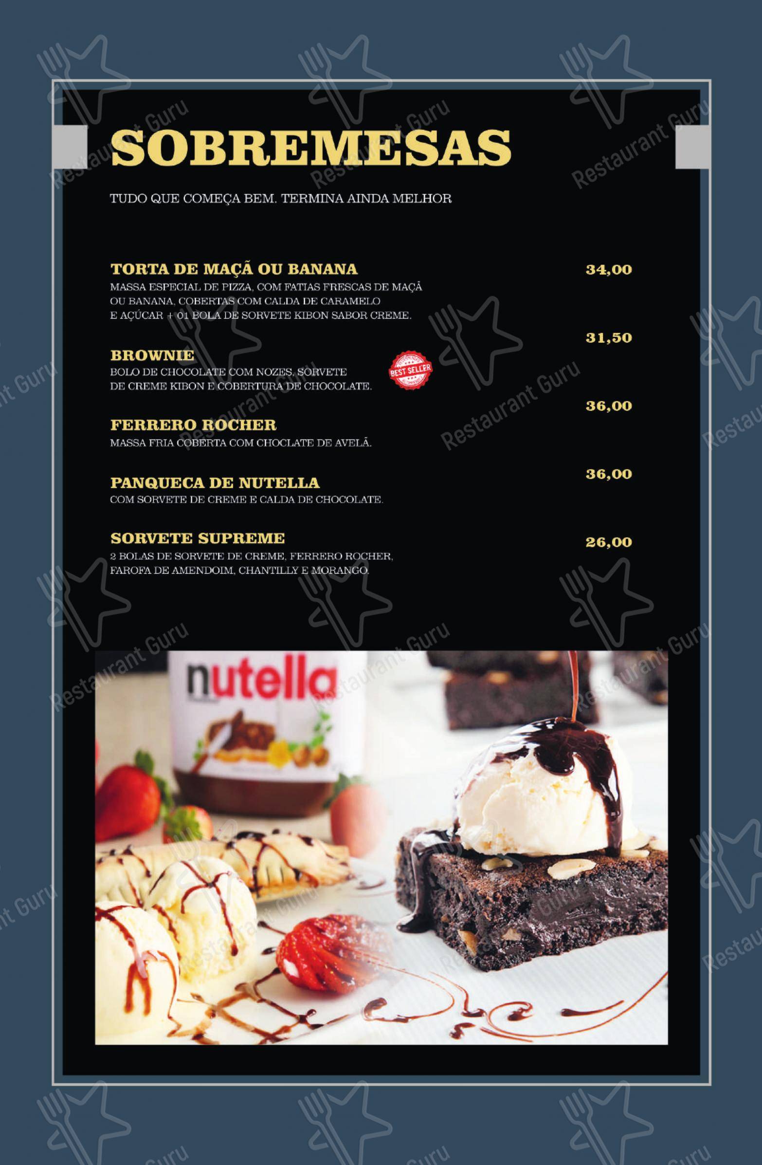 Menu para Hippo Pizza pizzaria