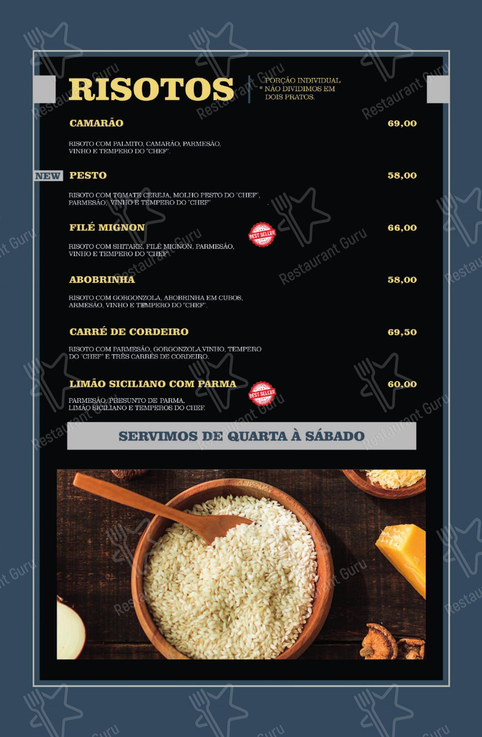 Menu para Hippo Pizza pizzaria