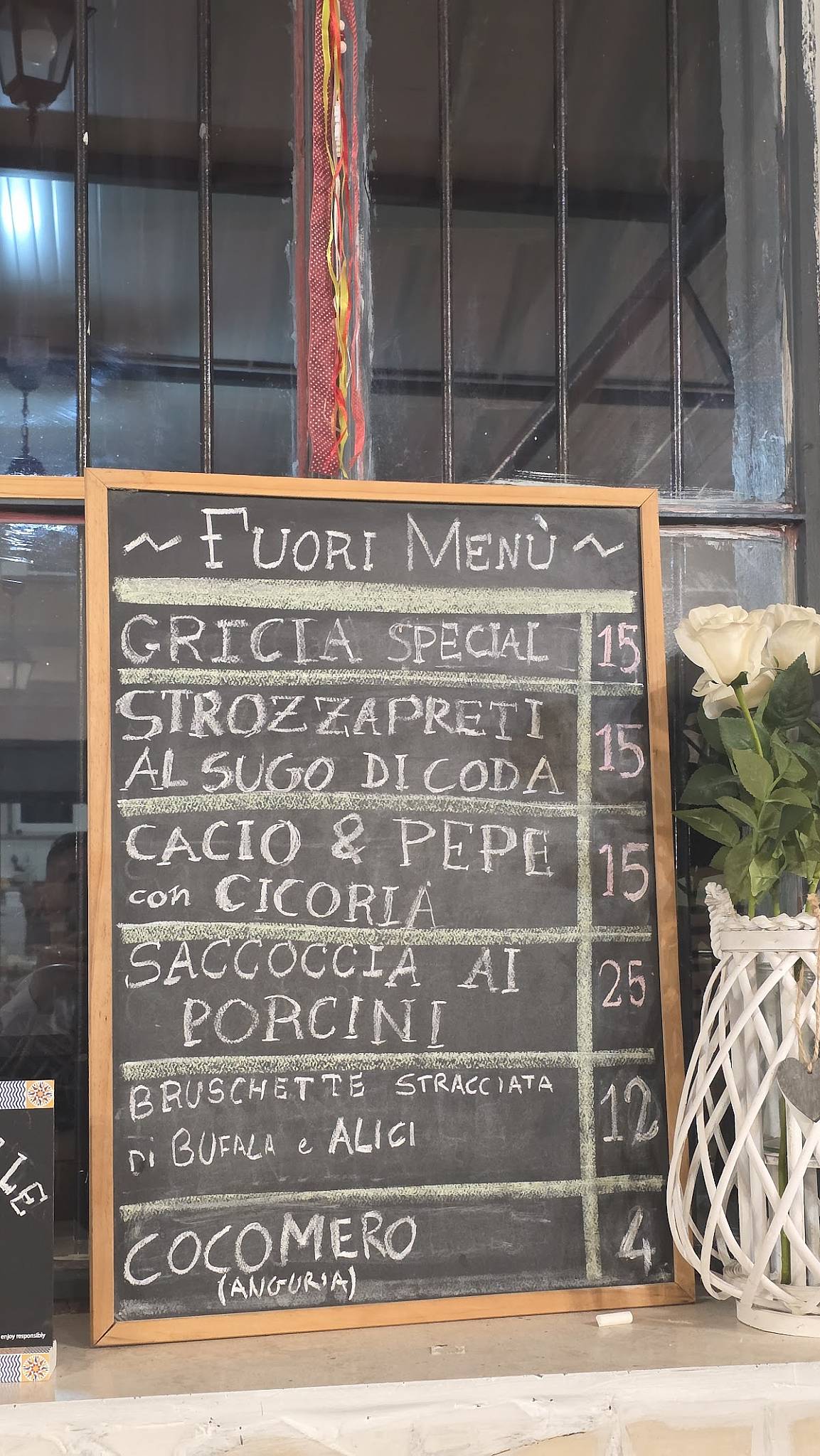 Menu di Hostaria Romana Enrico 