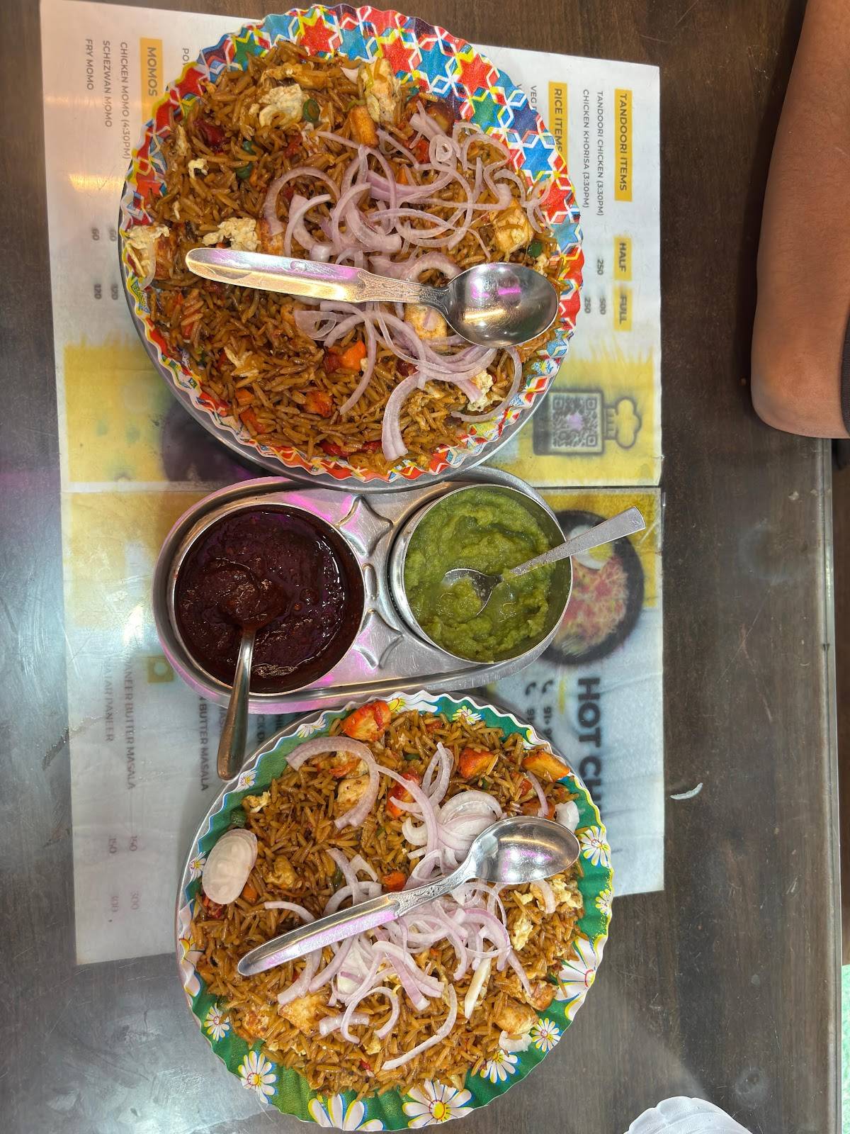 Hot Chilli menu
