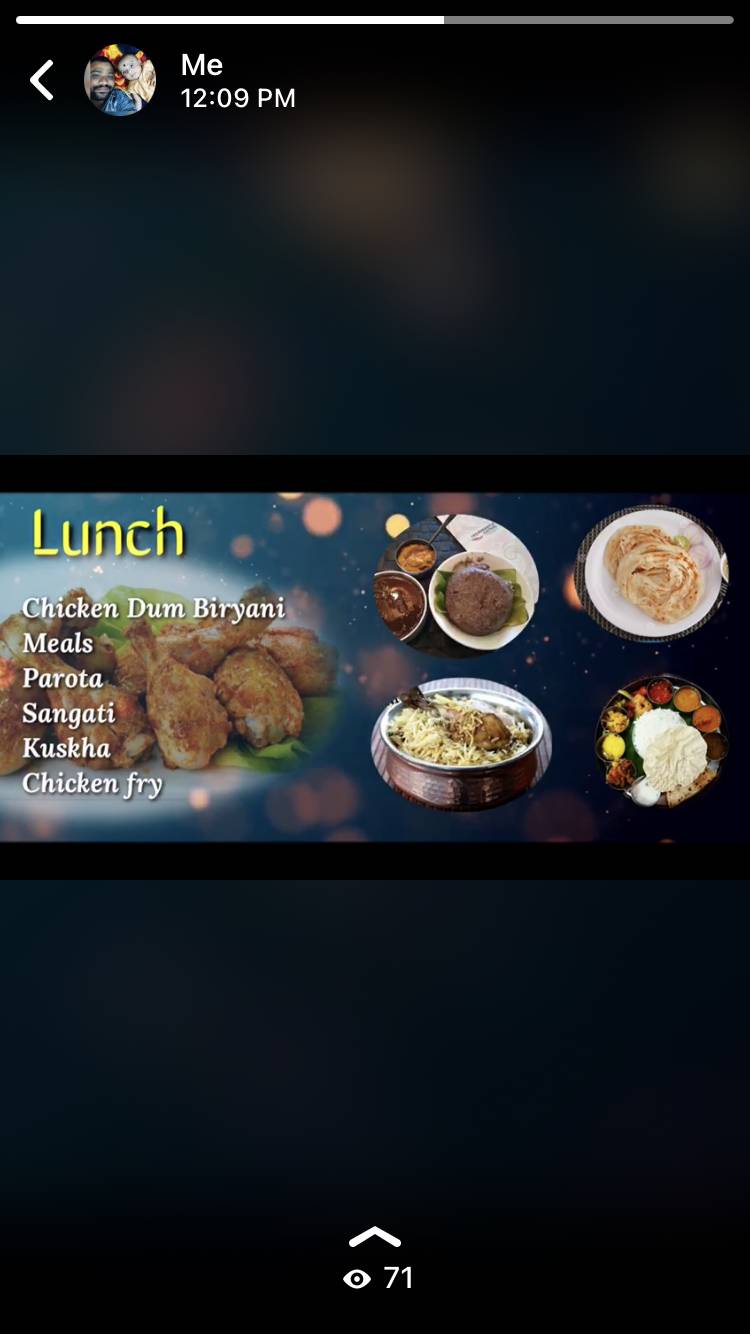 Hotel Muthyala menu