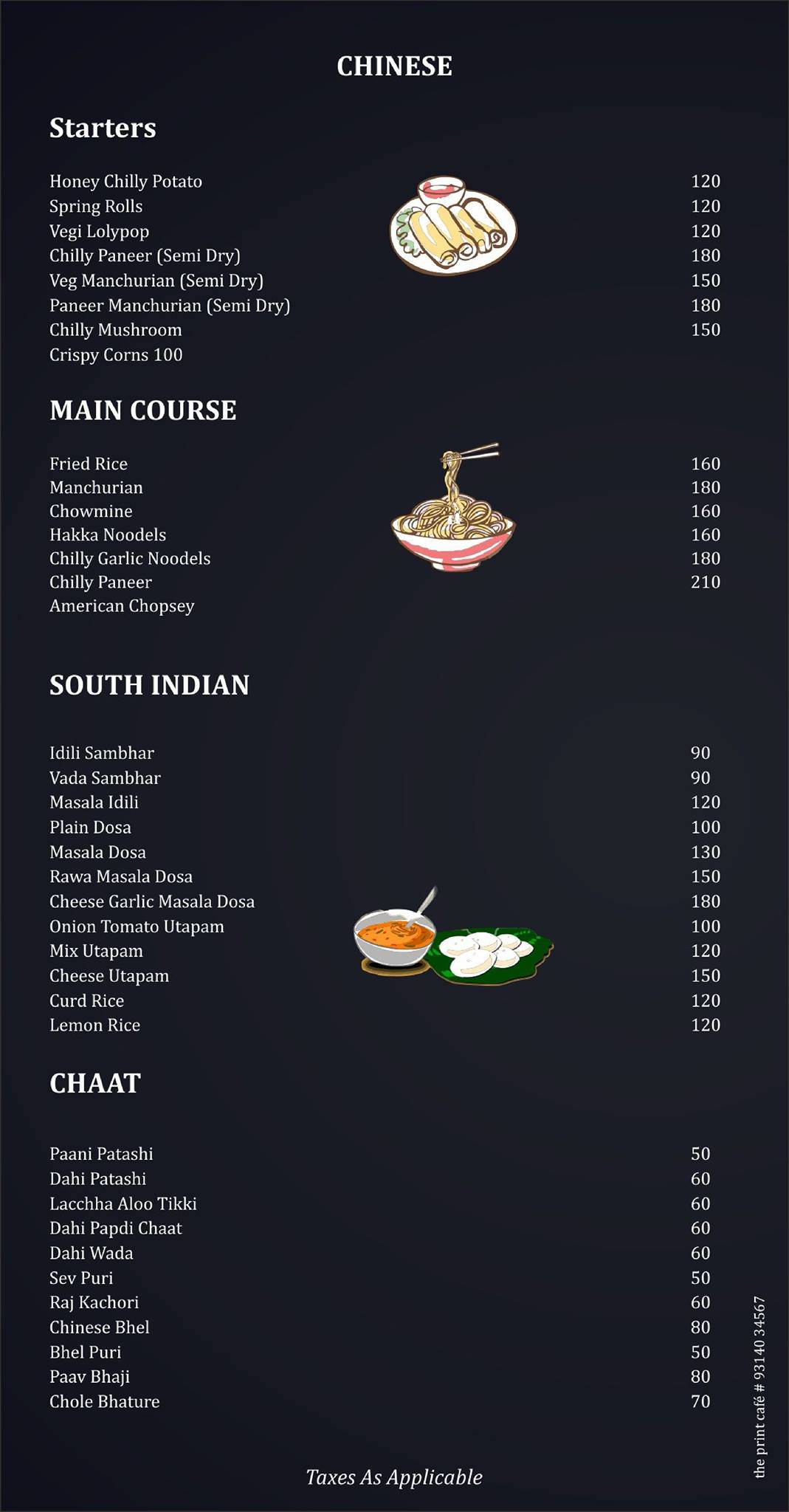 Hotel RR 62 menu
