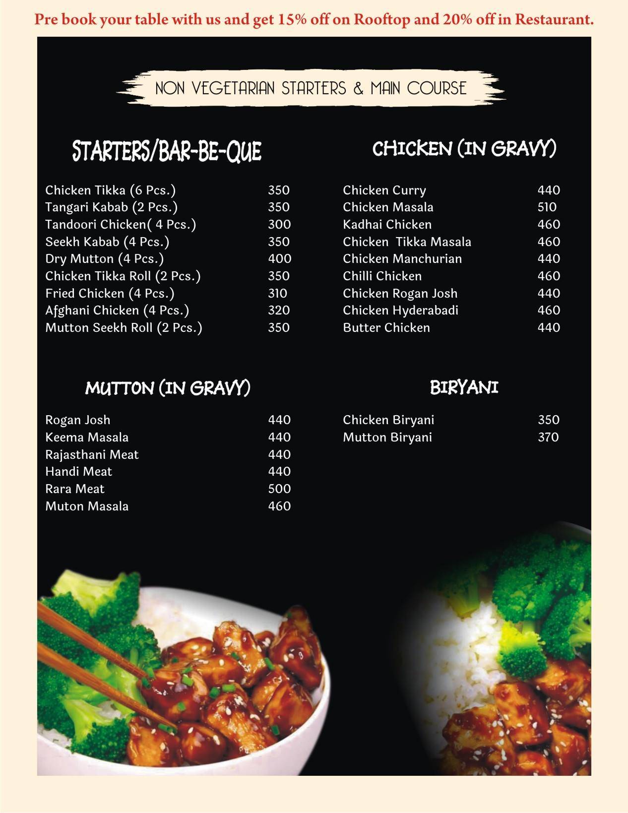 Hotel Sarang Palace - Boutique Stays & Candlelight Dining menu