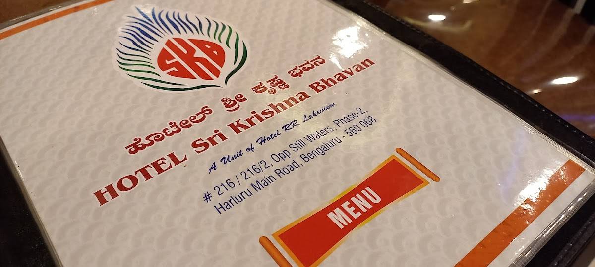 Hotel Sri Krishna Bhavan menu