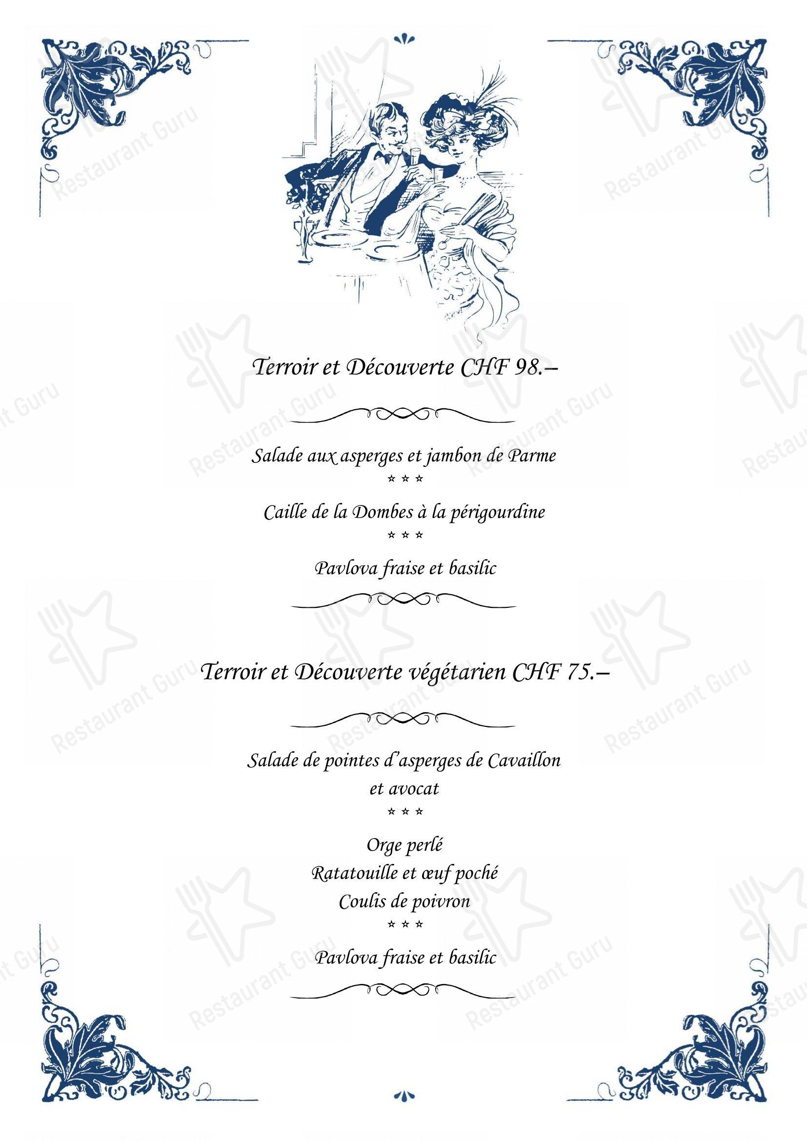 菜单 per Victoria Glion ristorante