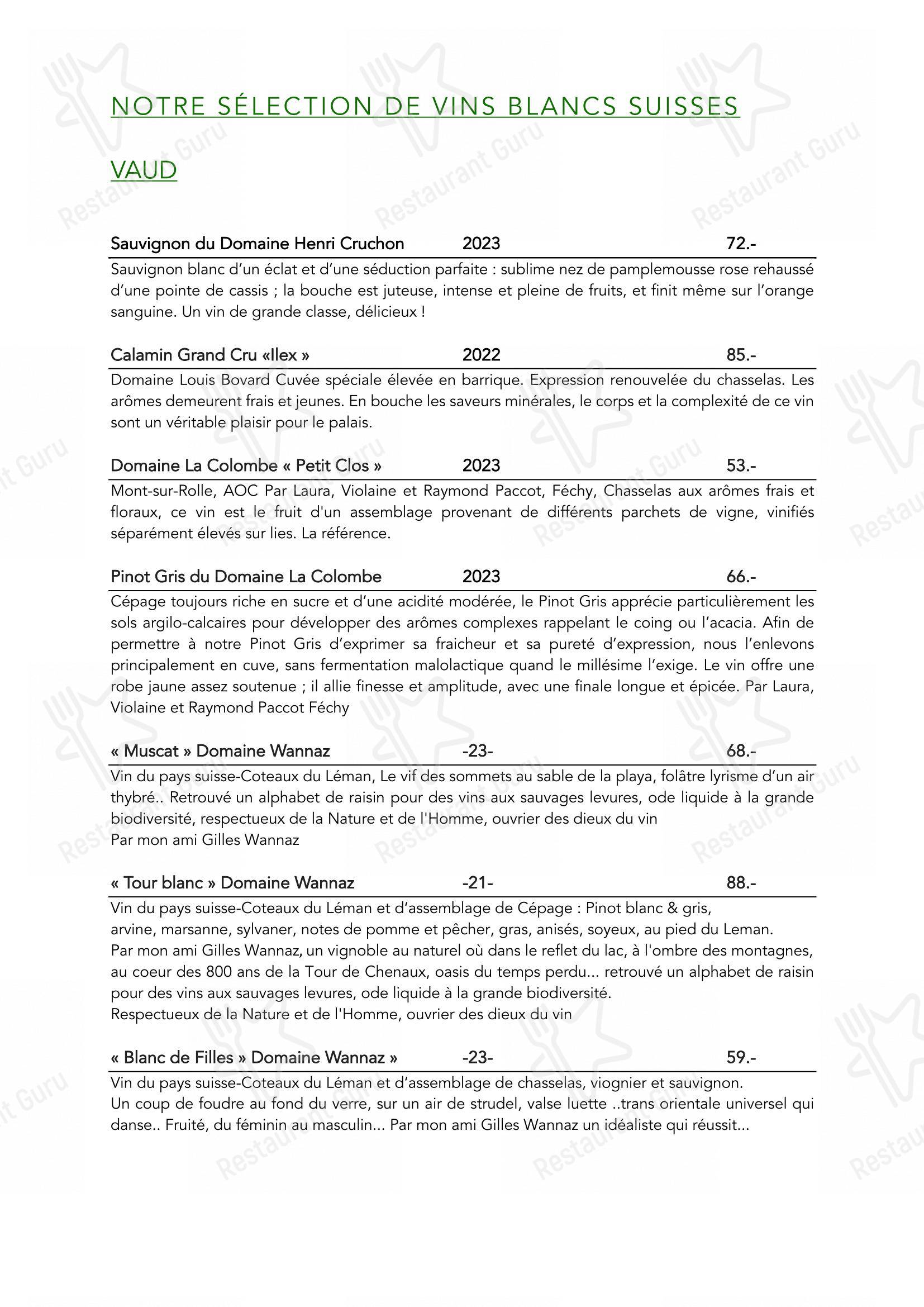 Menu di Restaurant Hôtel de Ville - Детское