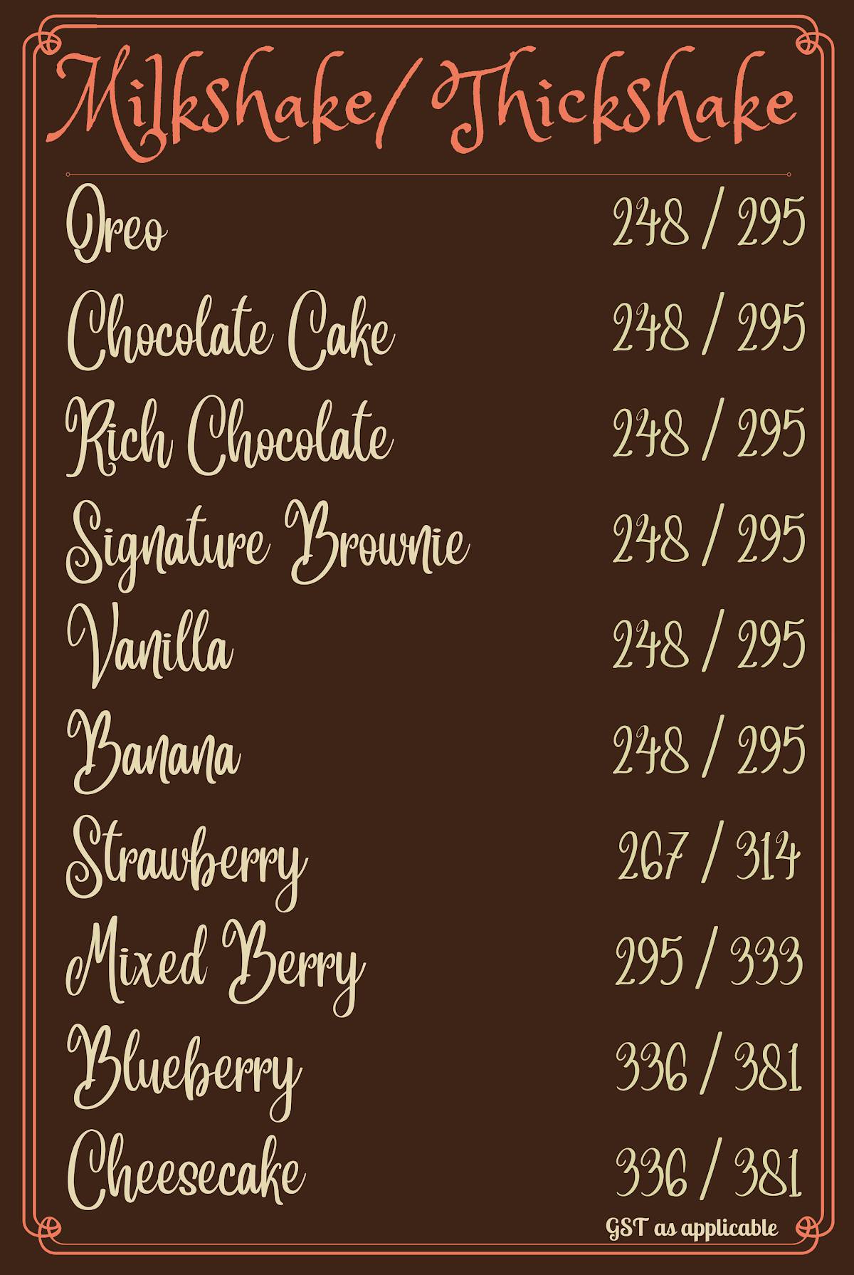 House of Truly (Sarath City Capital Mall) menu