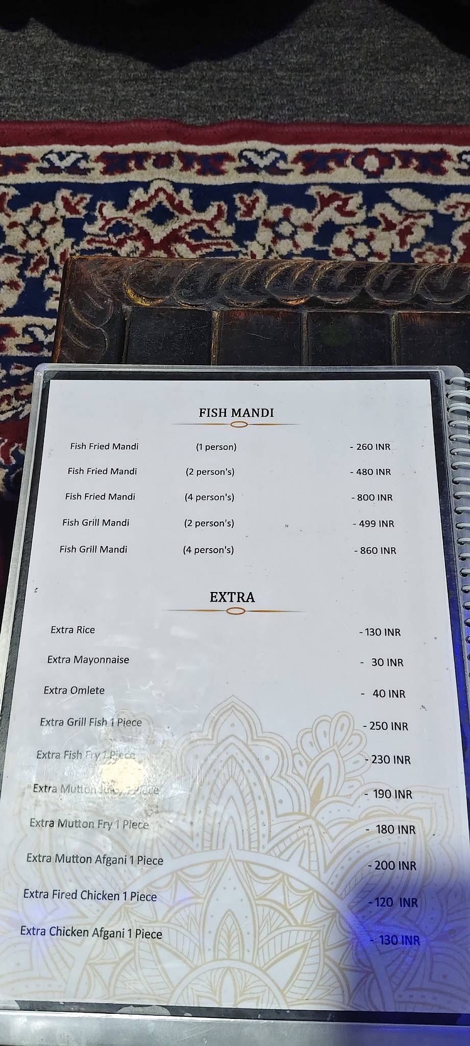 Mandi365 menu