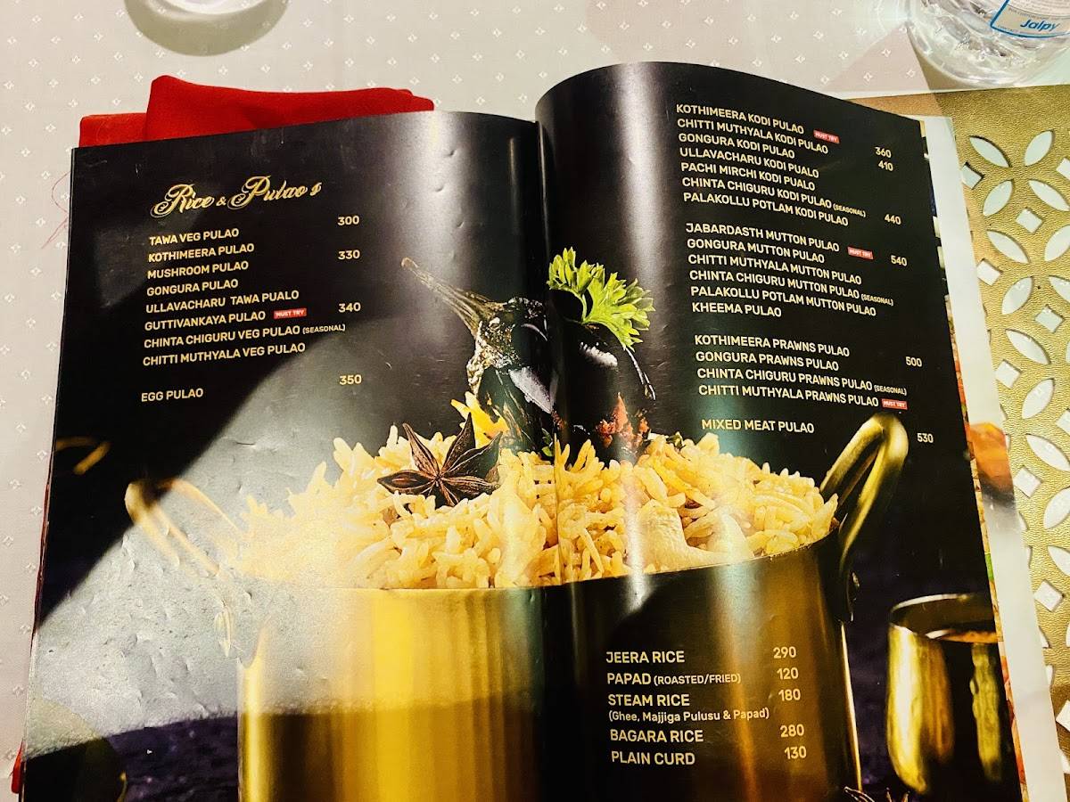 Pakka Local, Kondapur menu