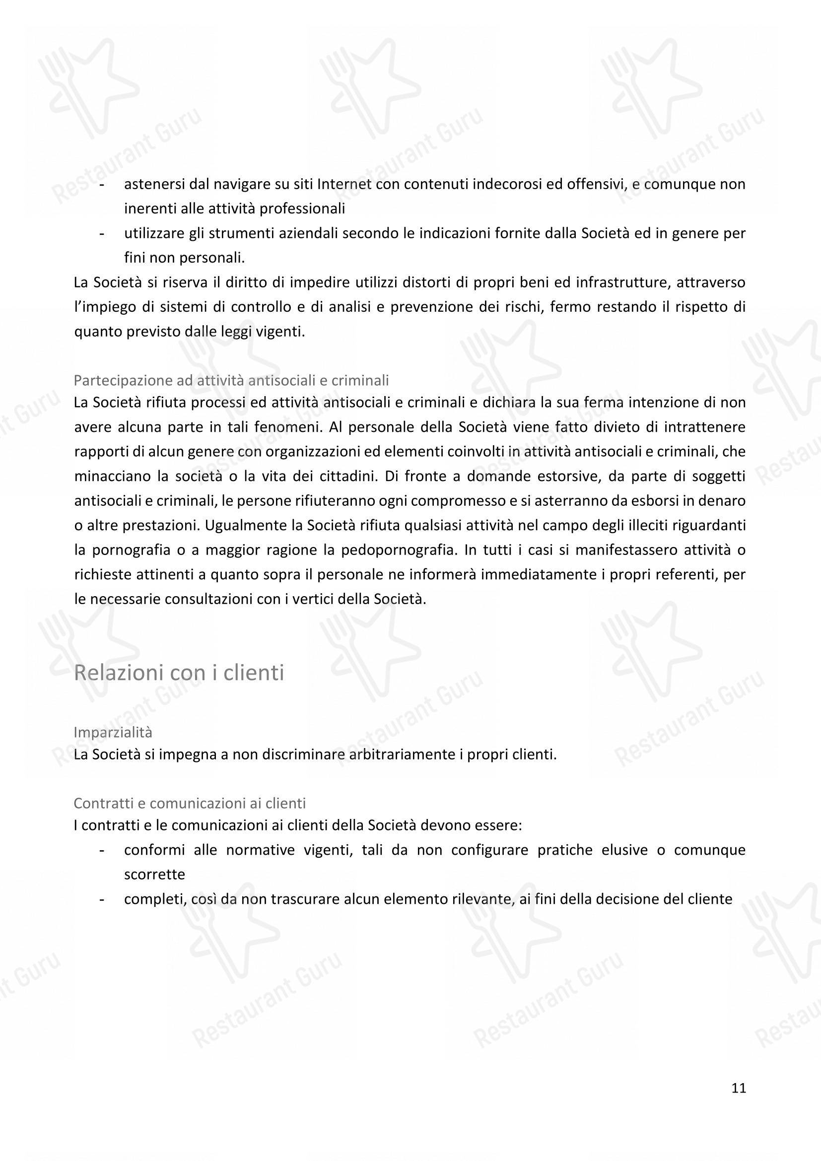 Takeaway Menu per I Carracci ristorante