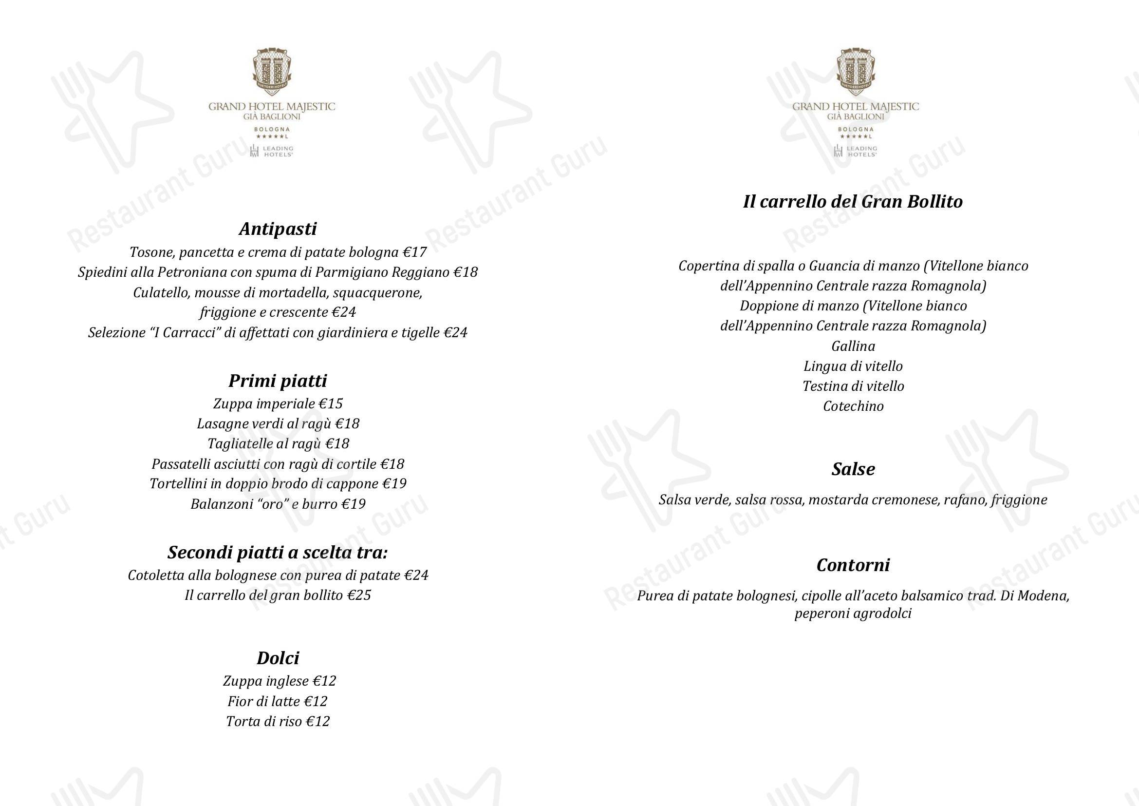 Menu di I Carracci - Lunch Menu