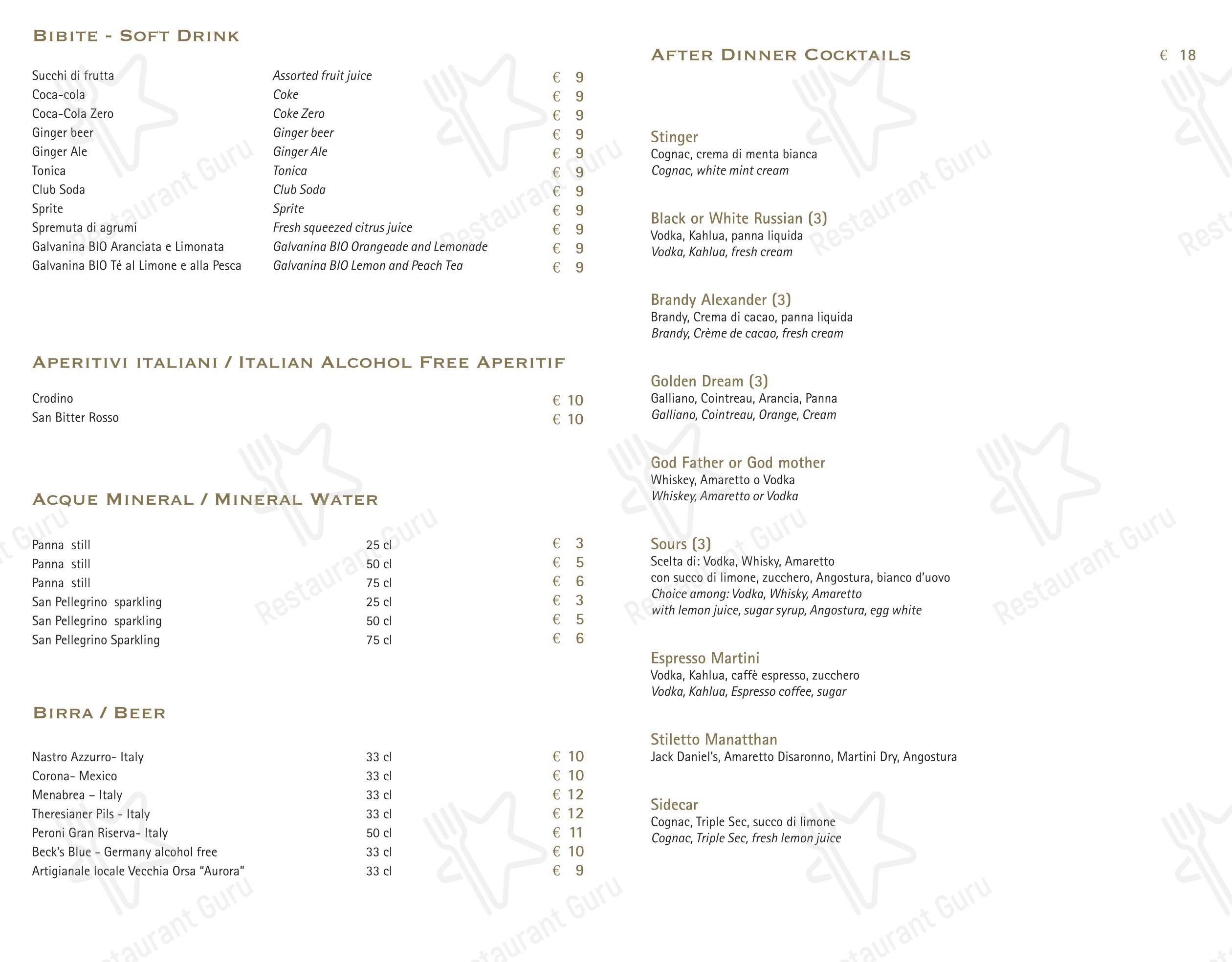 Menu di I Carracci