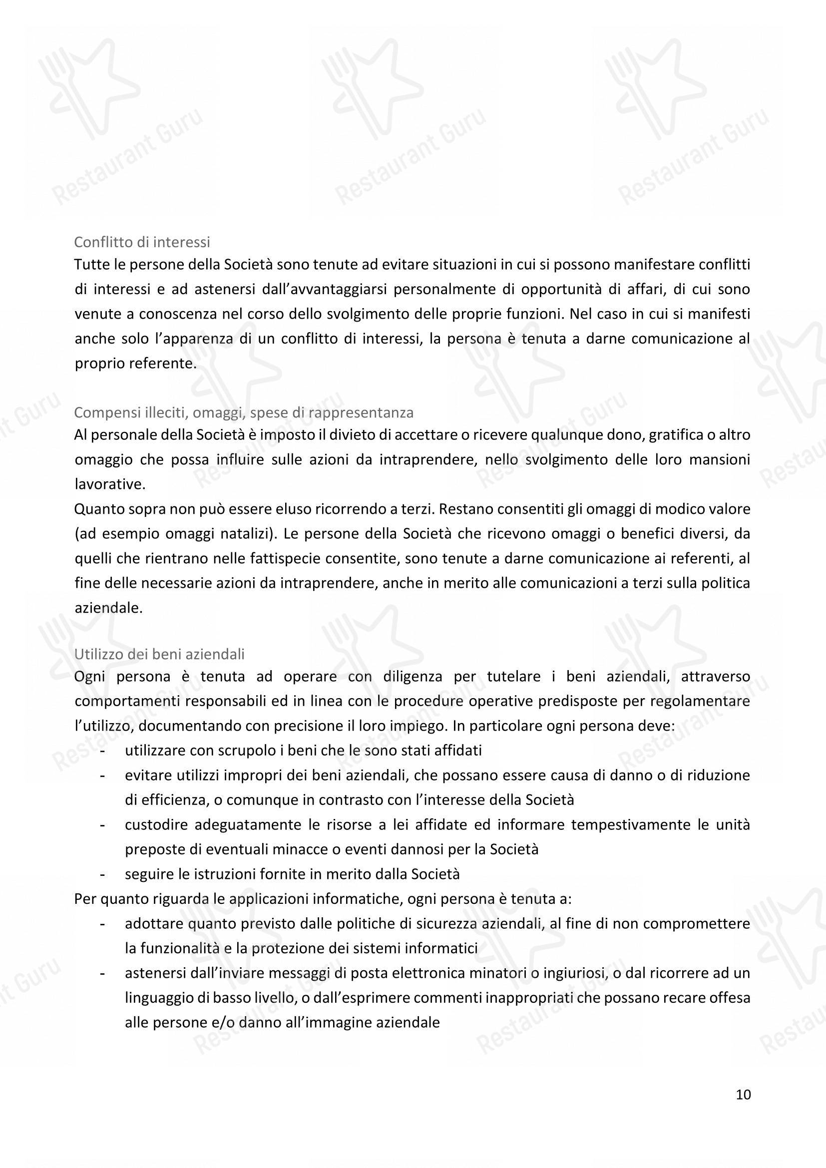 Takeaway Menu per I Carracci ristorante
