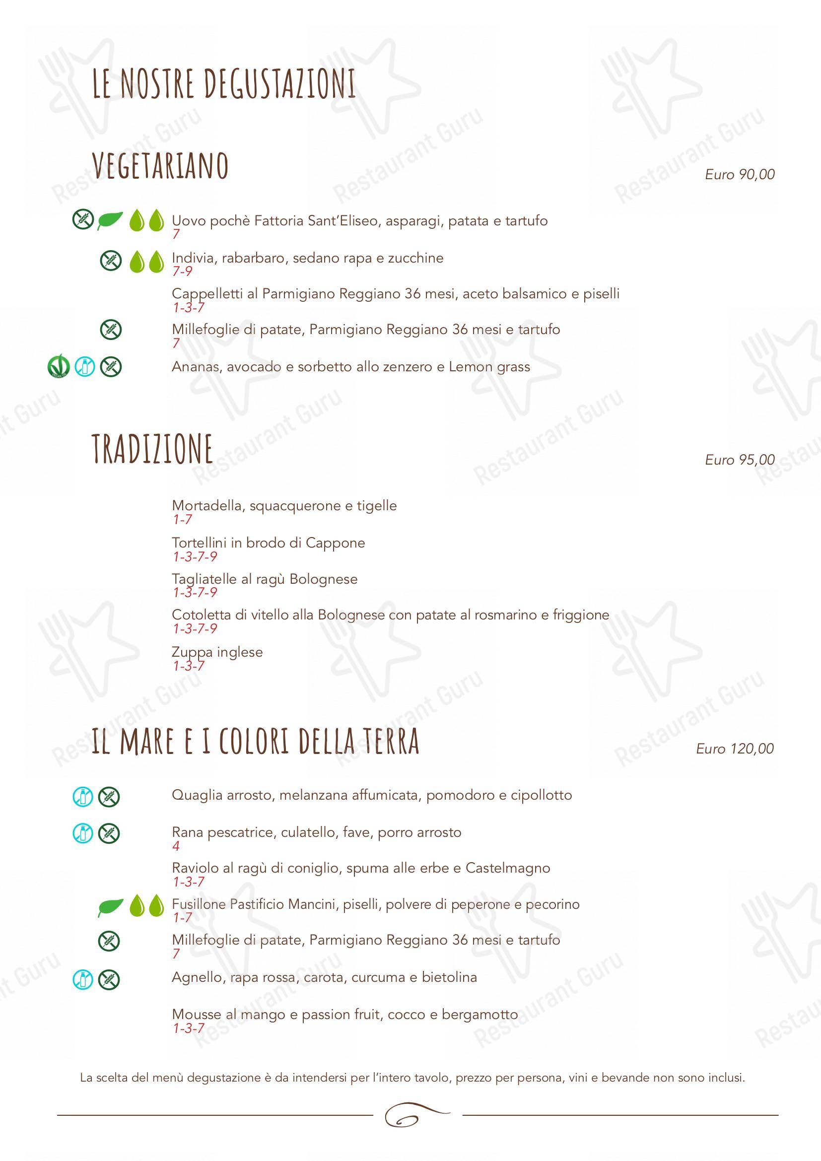 Takeaway Menu per I Carracci ristorante