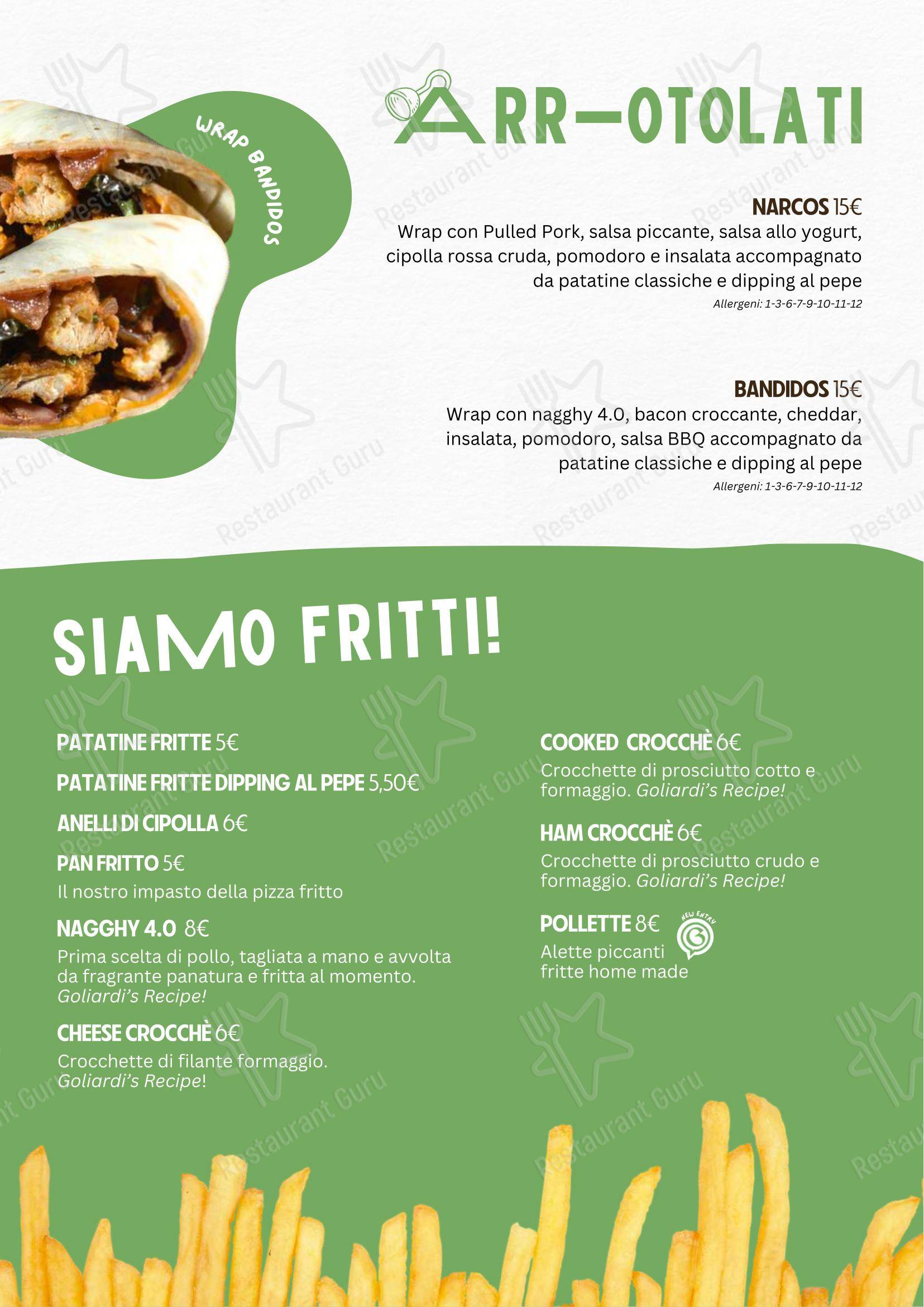 Menu di I Goliardi Roma - Menu