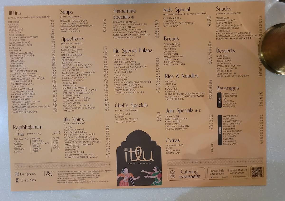 ITLU - Veg Diner Restaurant menu