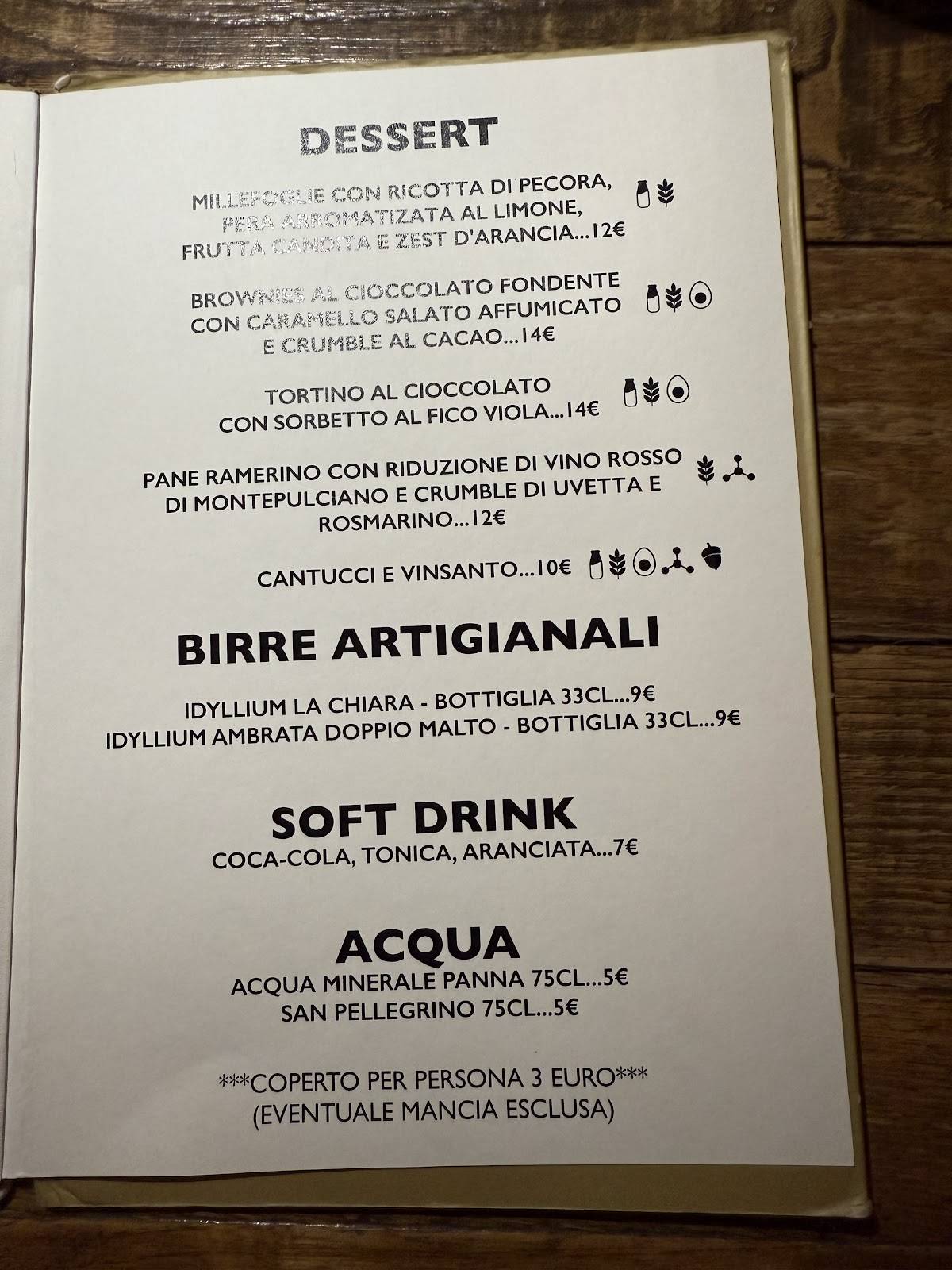 Menu di Idyllium 
