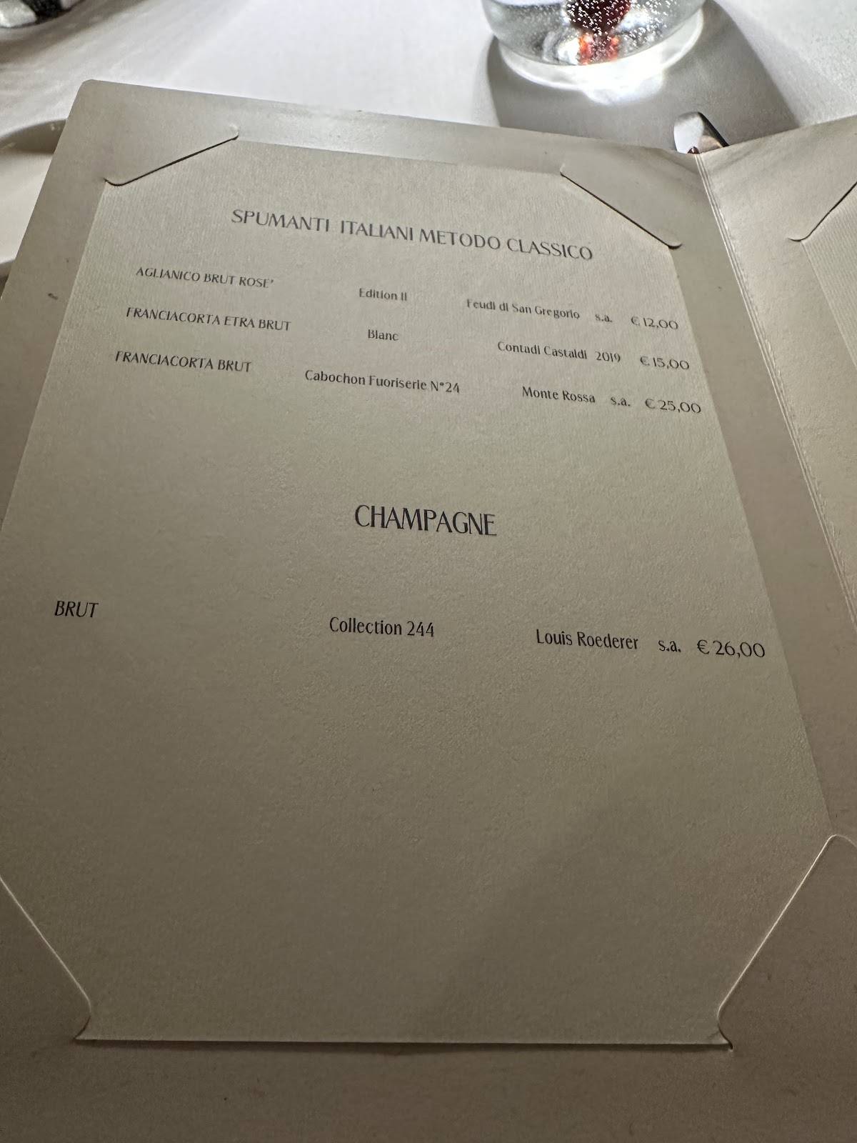 Menu di Il Buco Sorrento