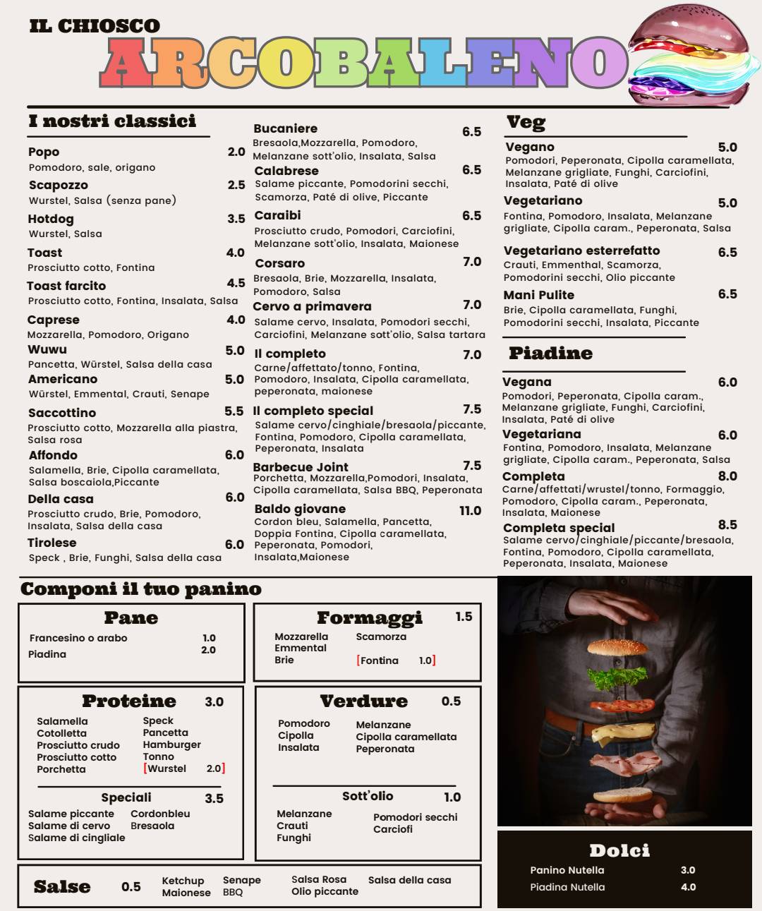 Menu di Il Chiosco ARCOBALENO 