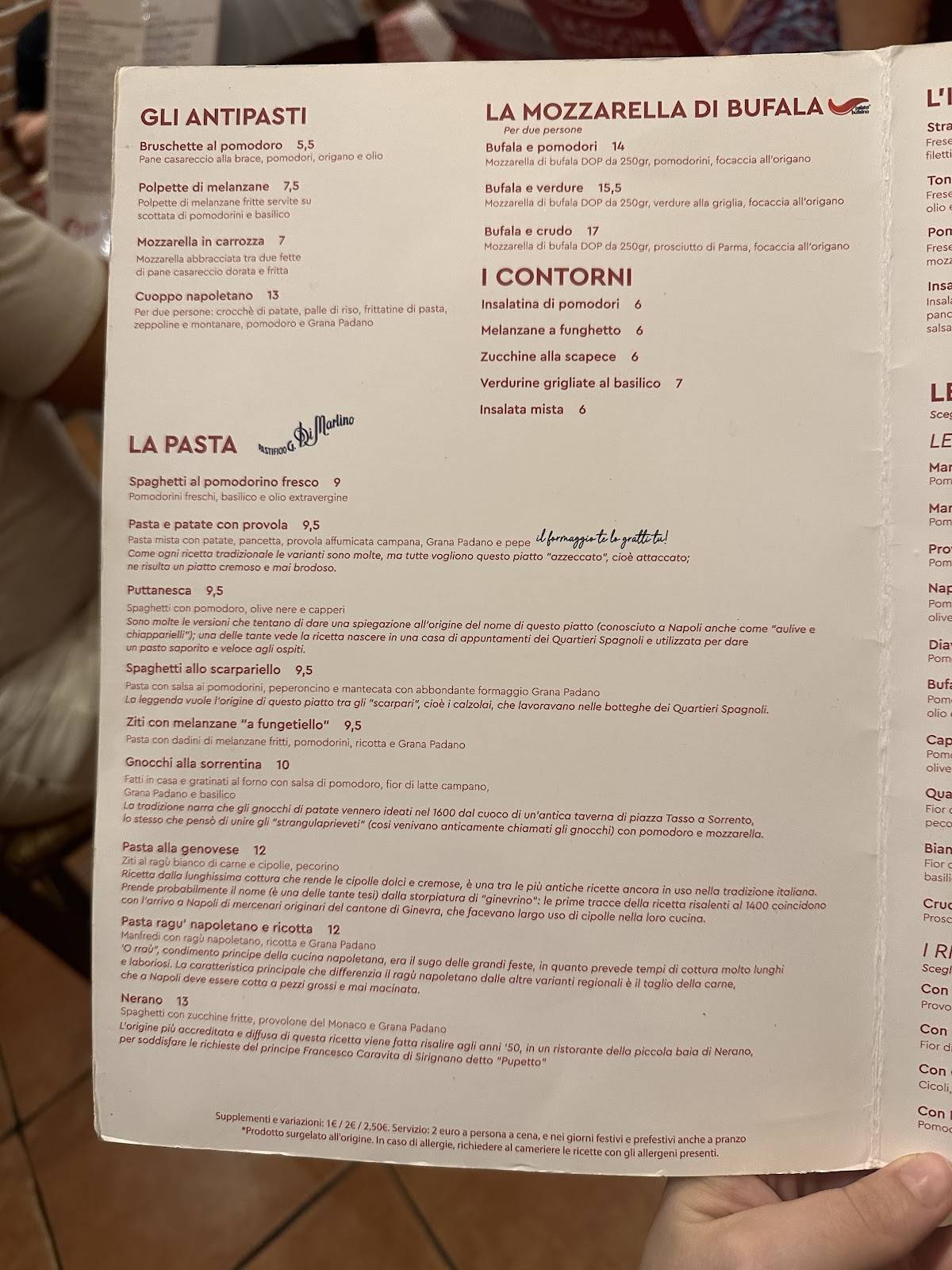 Menu di Il Cuore Di Napoli Ribelle 