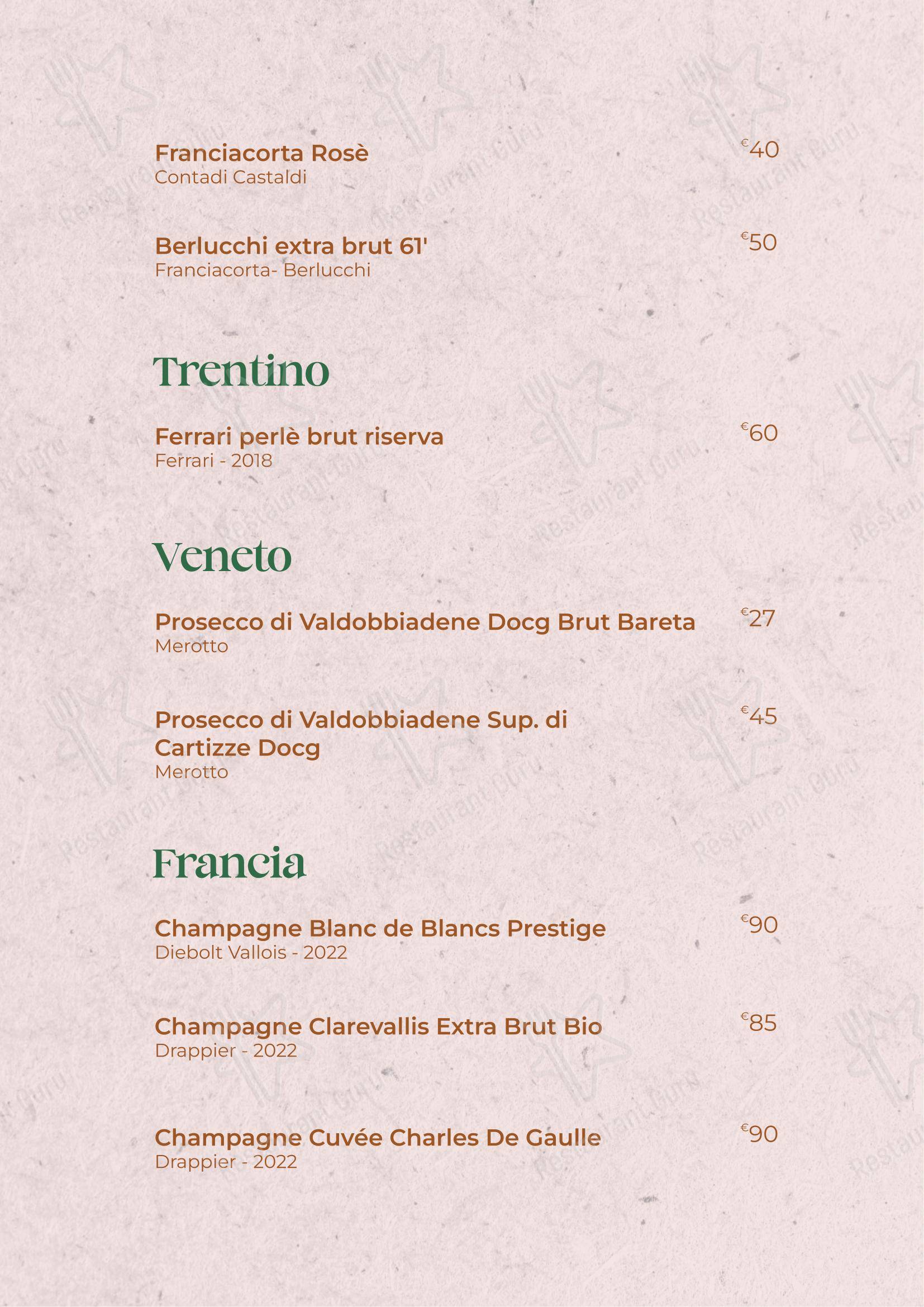 Menu di Il Giardino di San Genesio - Menu bar