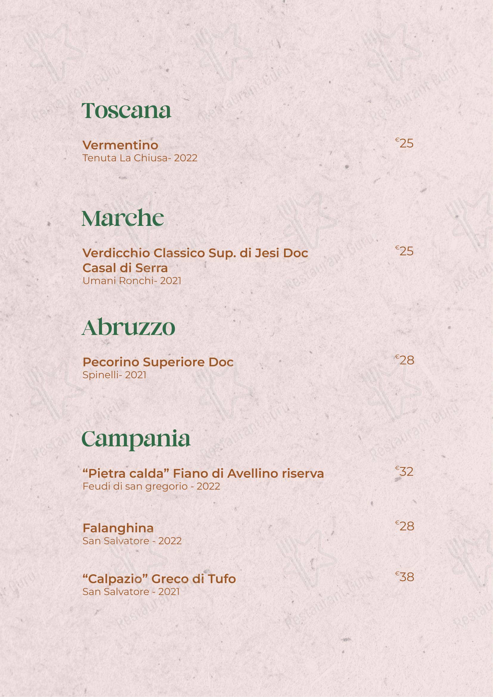 Menu di Il Giardino di San Genesio - Menu bar