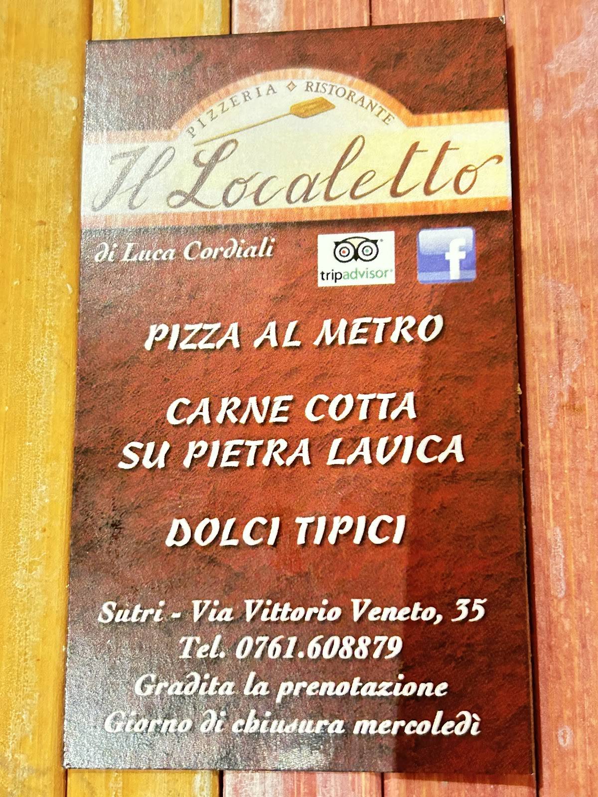 Menu di Il Localetto Sutri 