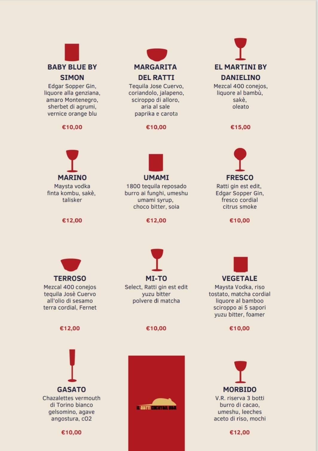 Menu di Il Ratti Cocktail Bar 