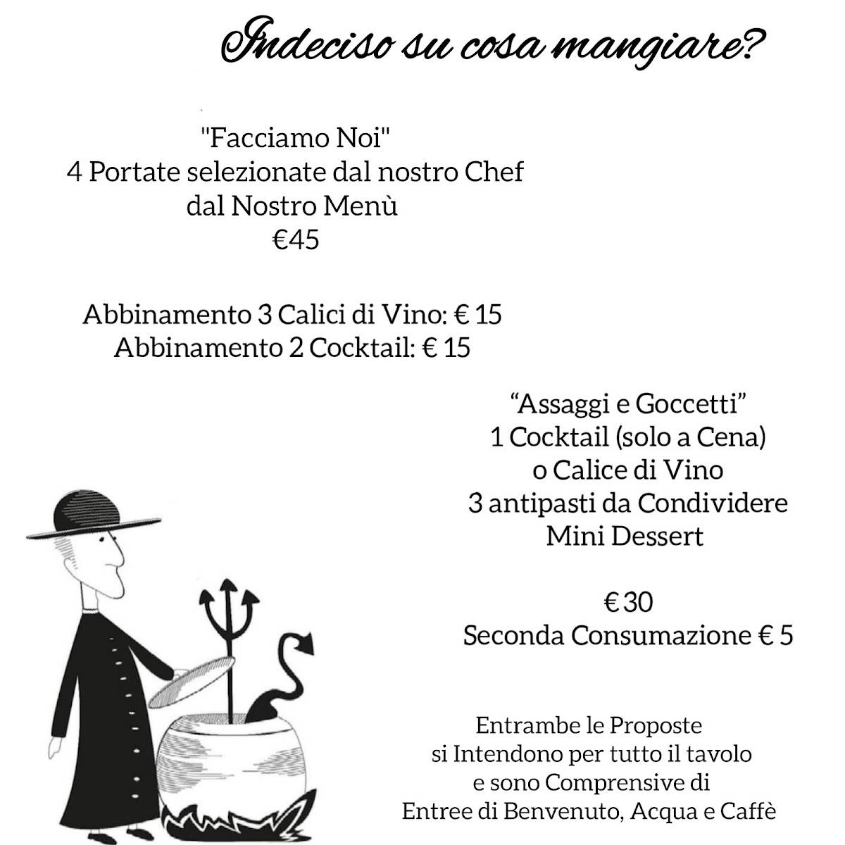 Menu di Locanda del prete 