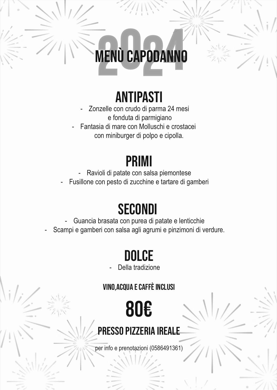 Menu di Ireale Pizzeria Osteria 