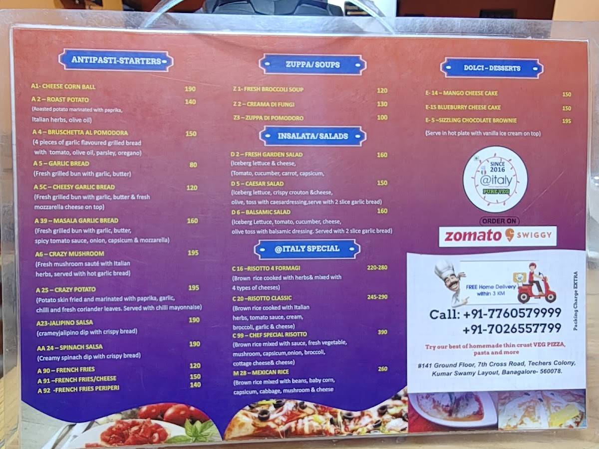 @italy menu