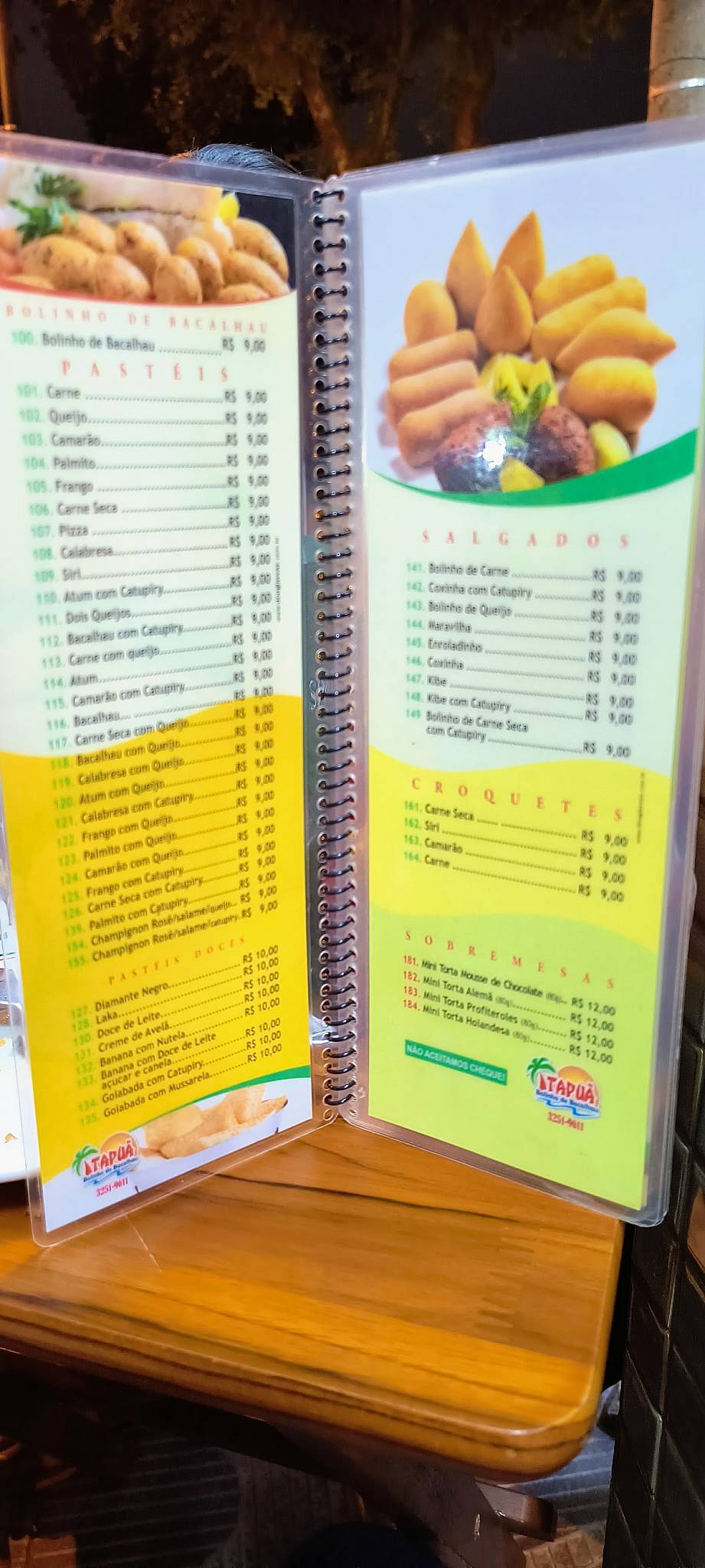 Bar E Lanchonete Itapuã cardápio