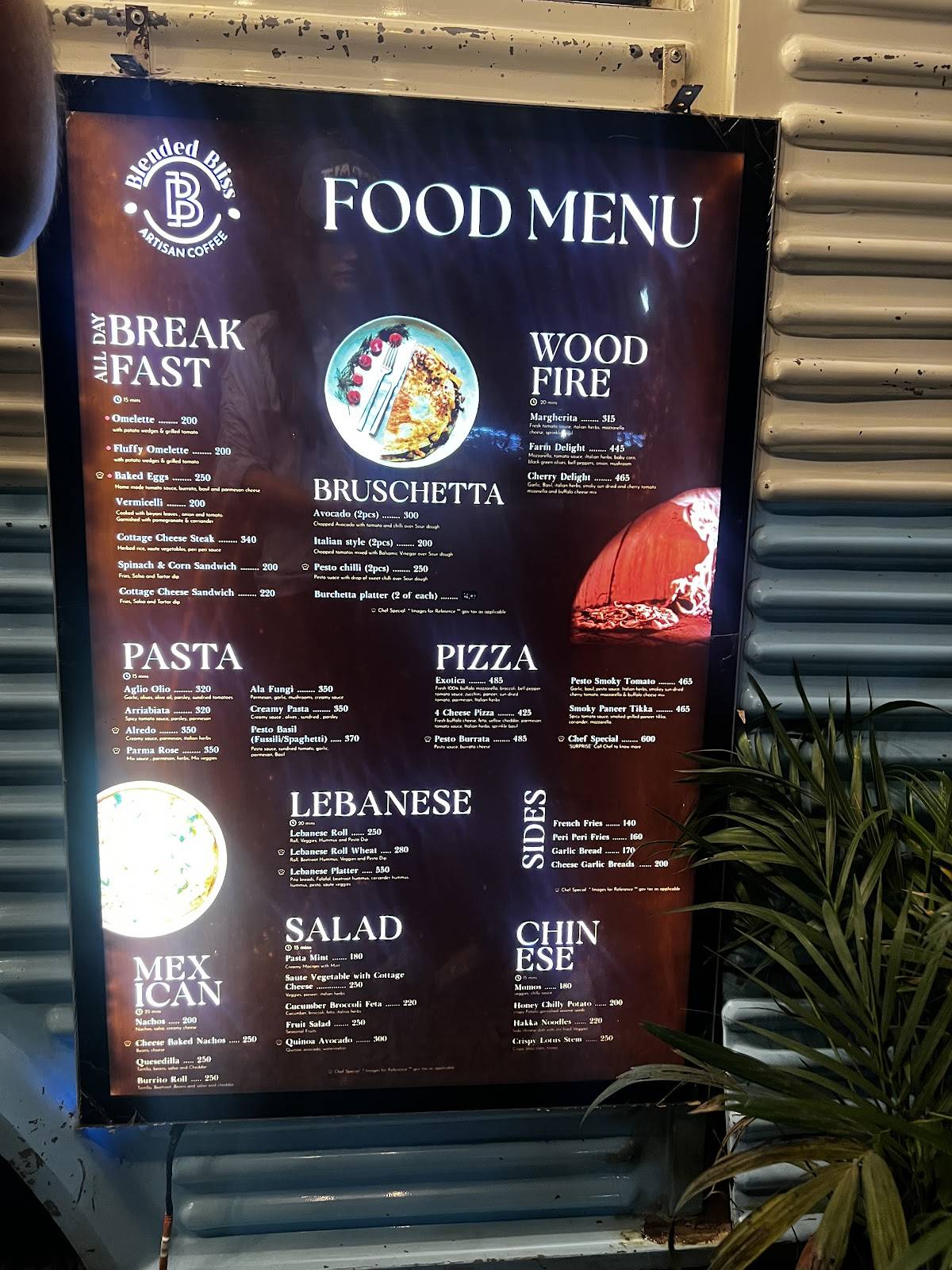 Blended Bliss - C Scheme menu