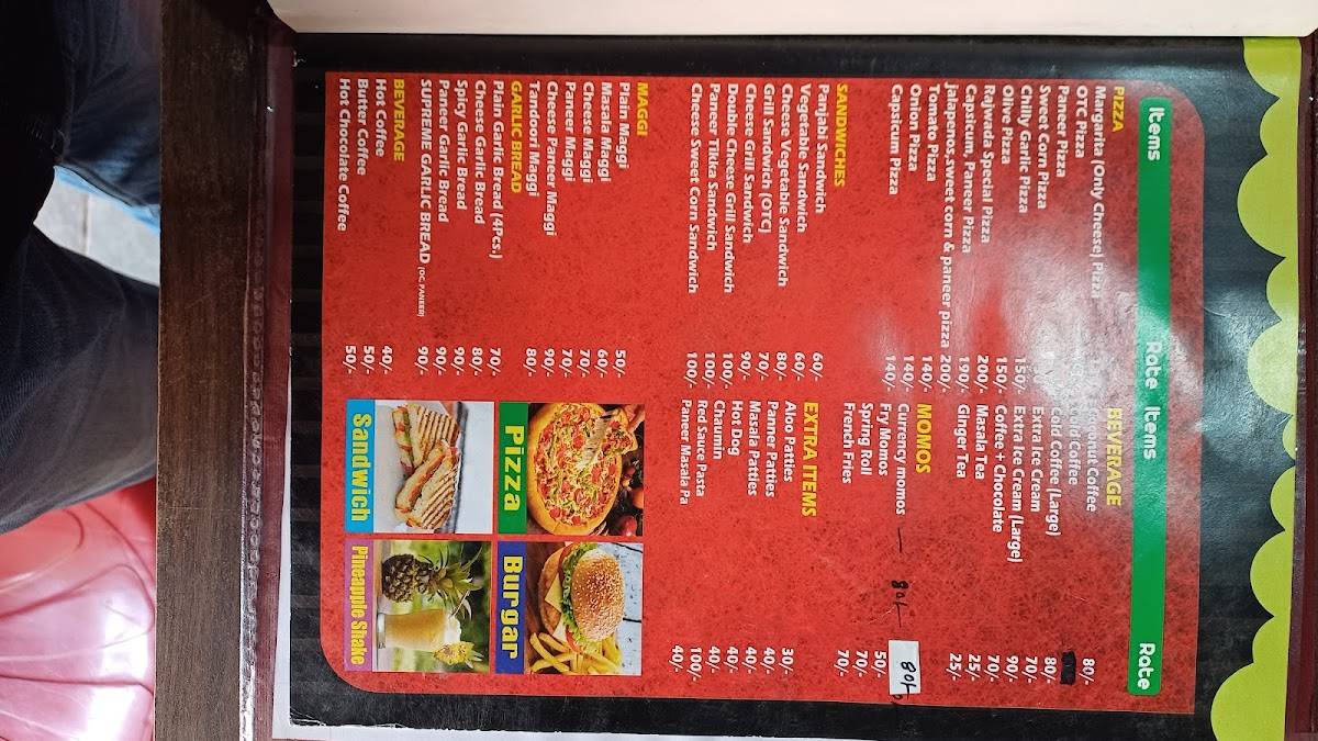 RAJWADA cafe & bakers menu