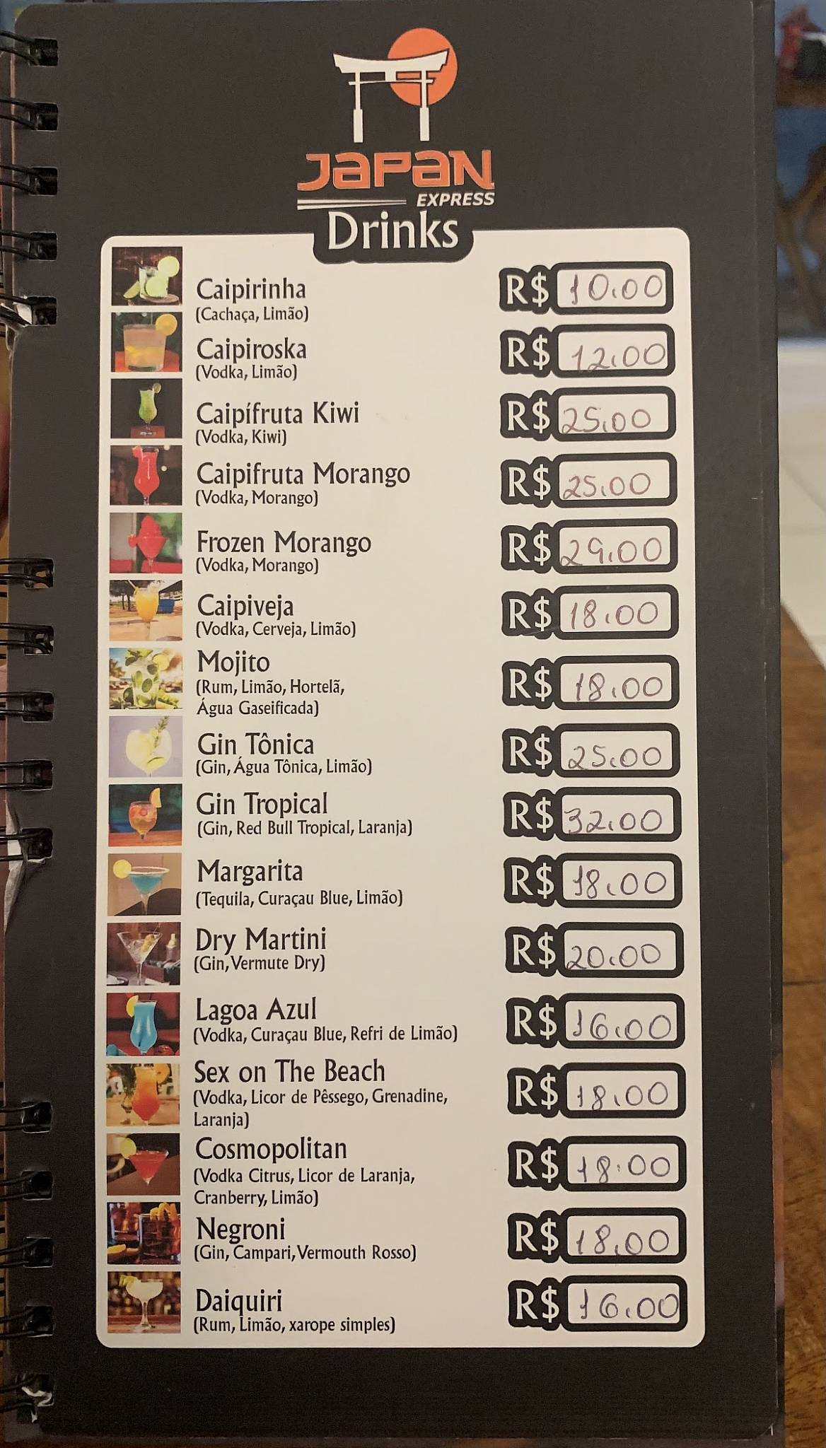 Japan Express cardápio