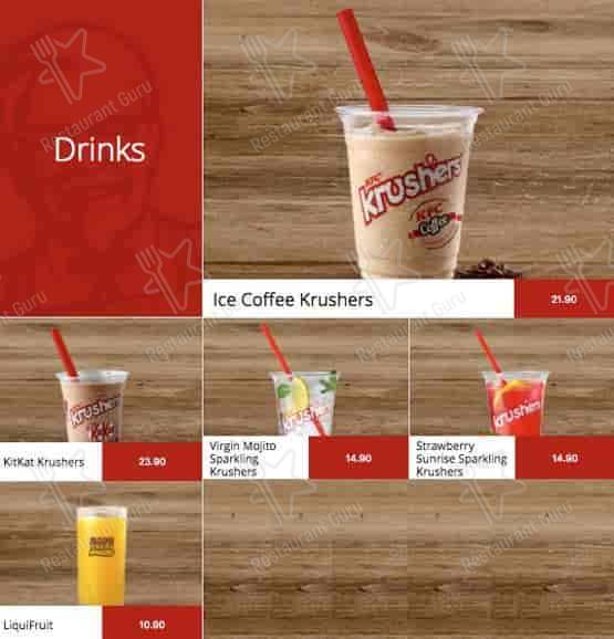 Menu de KFC Bree Street