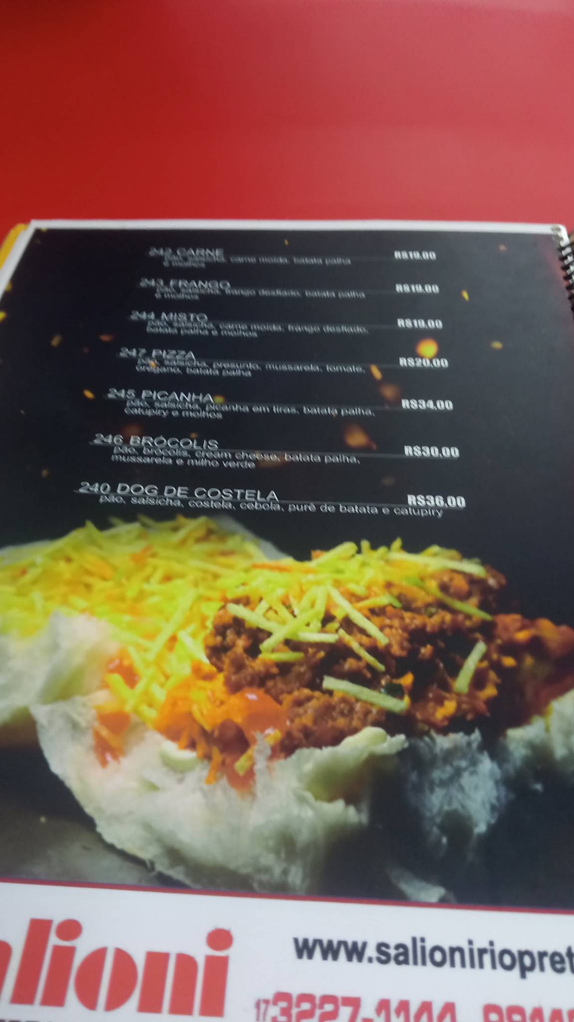 Juarez Pastéis cardápio