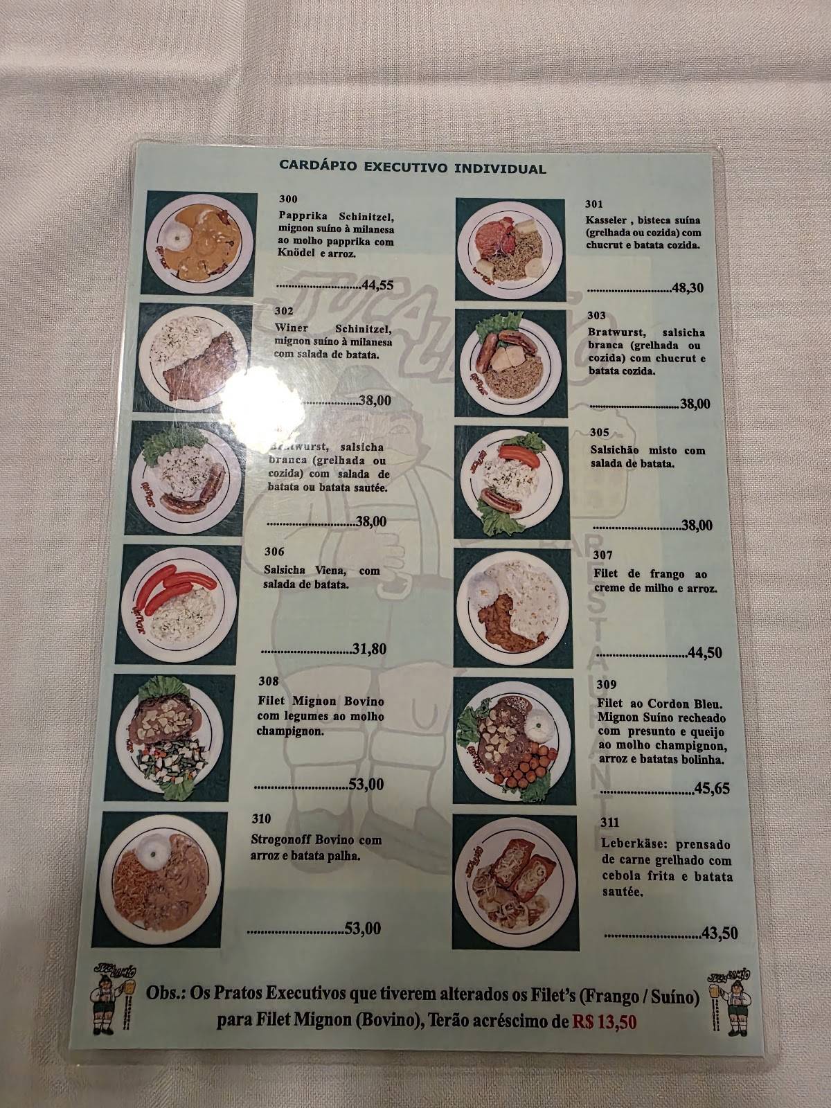 Jucalemão Restaurante cardápio