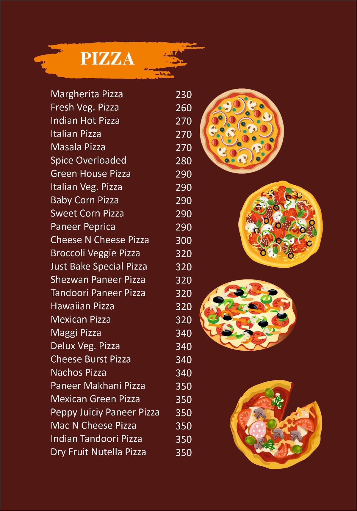 Just Bake Cake Shop & Coffee House Kolhapur menu