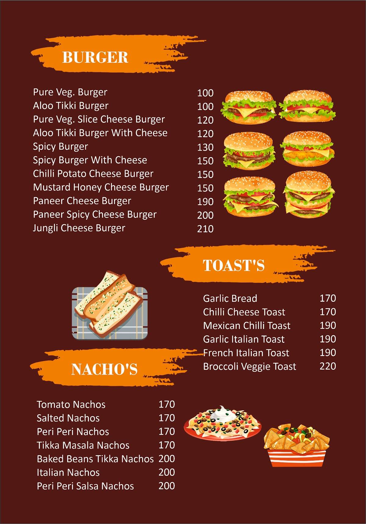 Just Bake Cake Shop & Coffee House Kolhapur menu