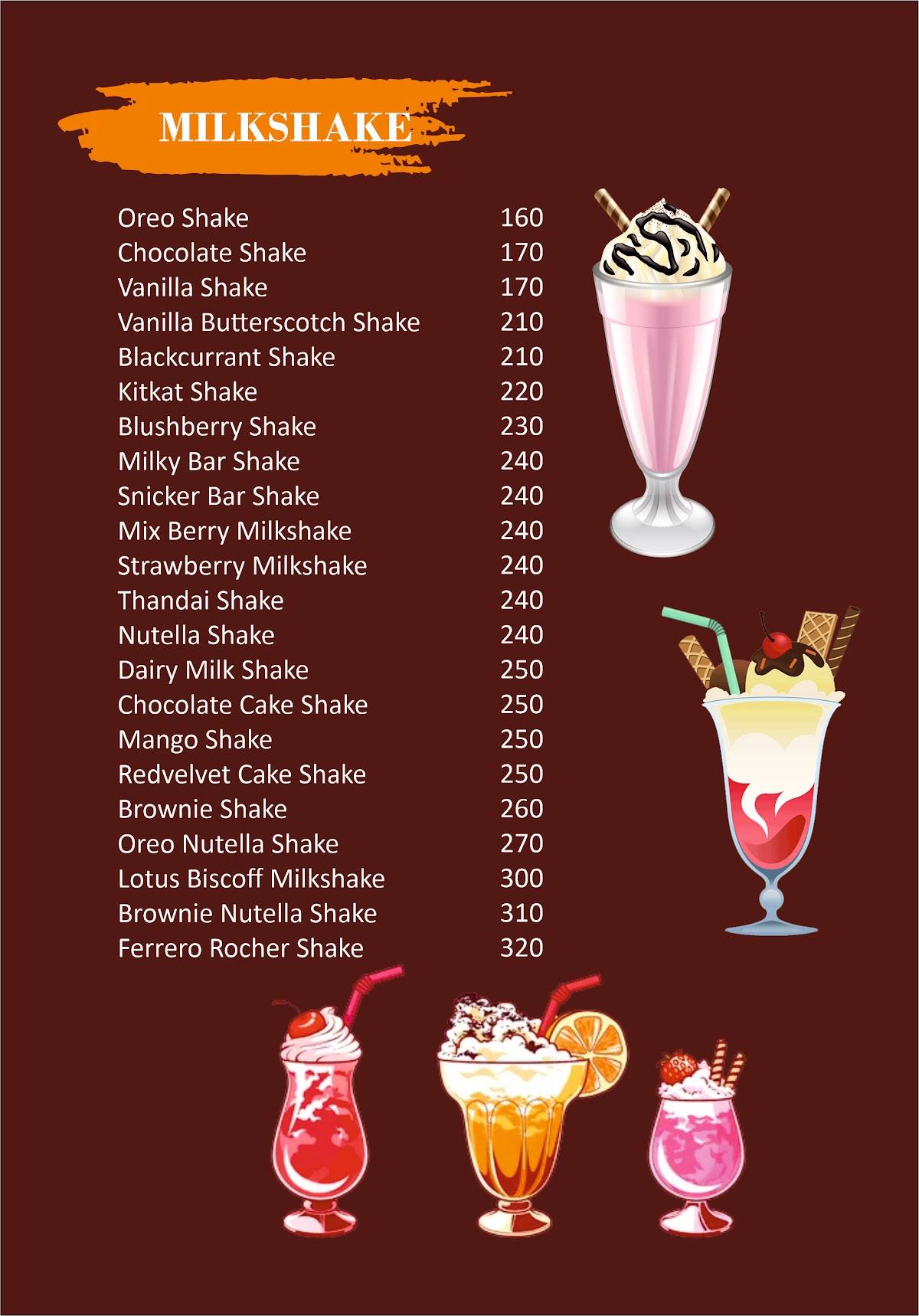 Just Bake Cake Shop & Coffee House Kolhapur menu