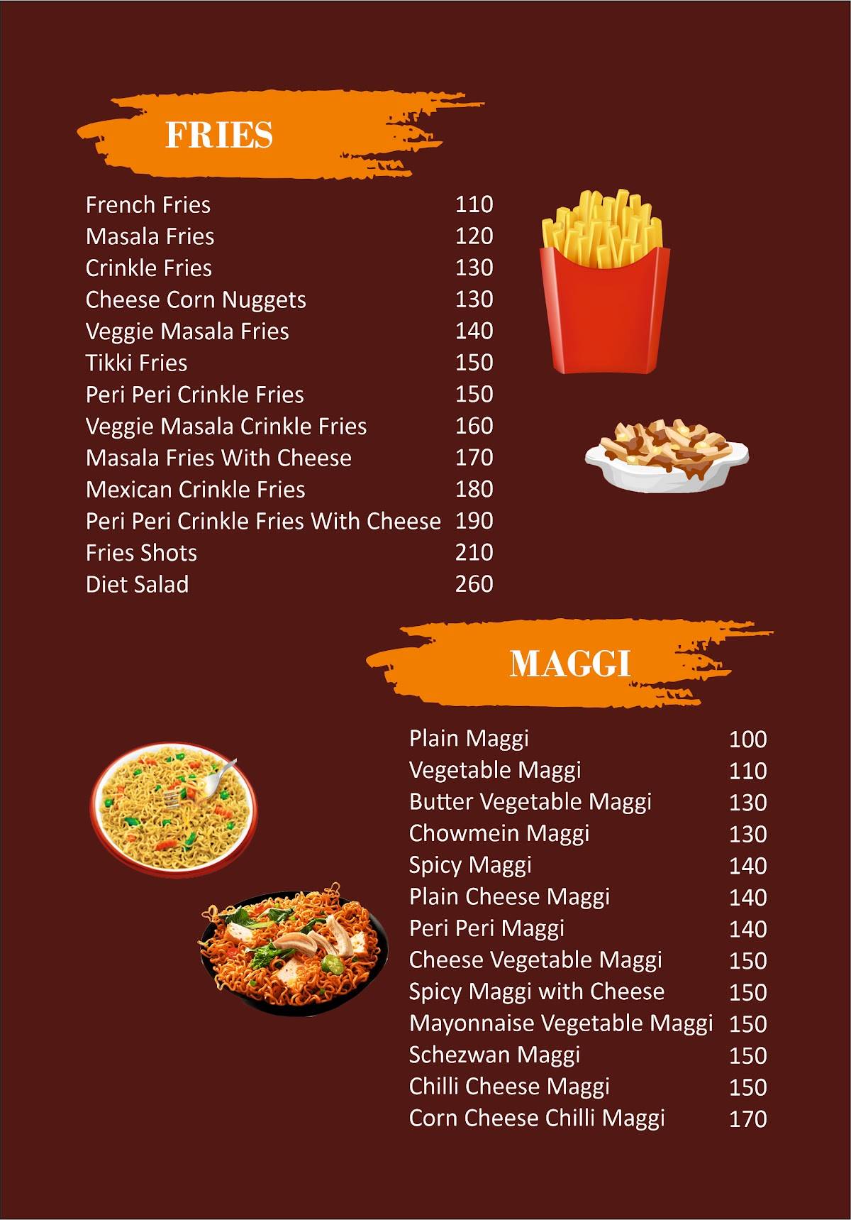 Just Bake Cake Shop & Coffee House Kolhapur menu