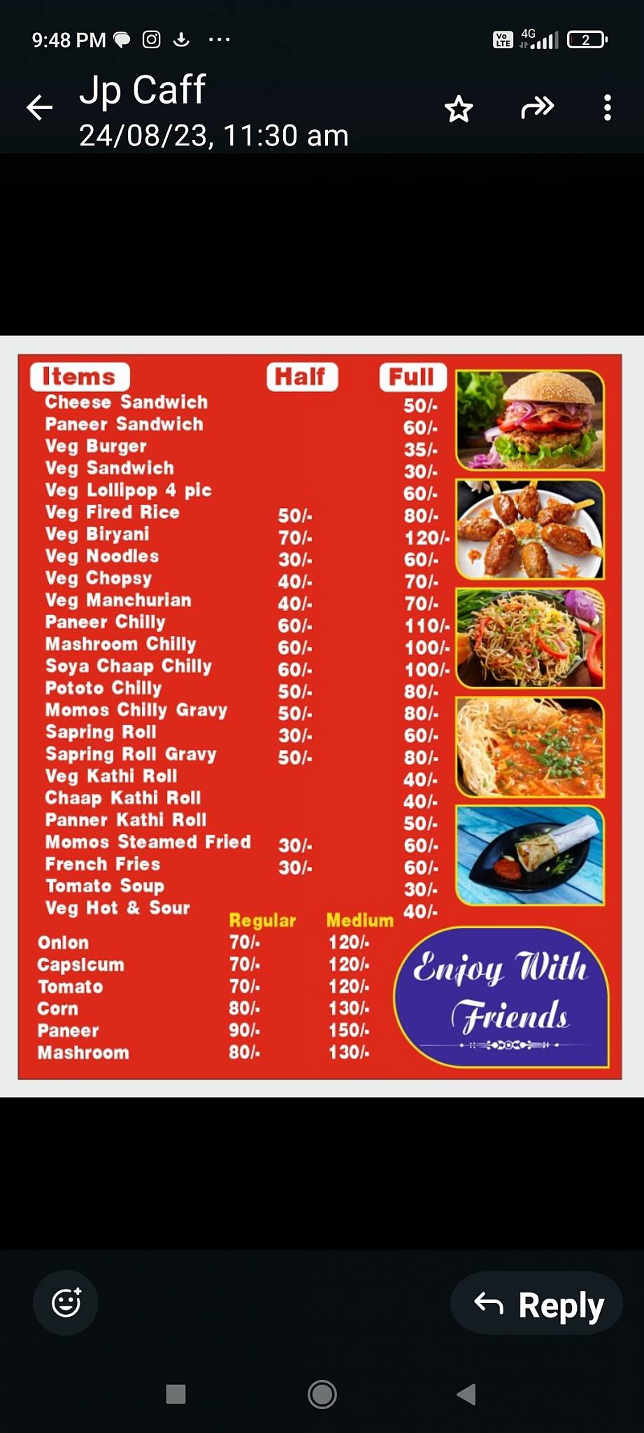 KASAULI POINT FAST FOOD menu