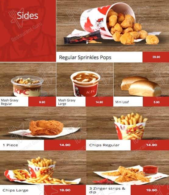 Menu de KFC Bree Street