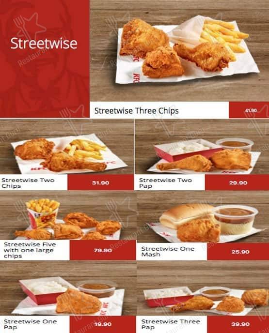 Menu de KFC Bree Street